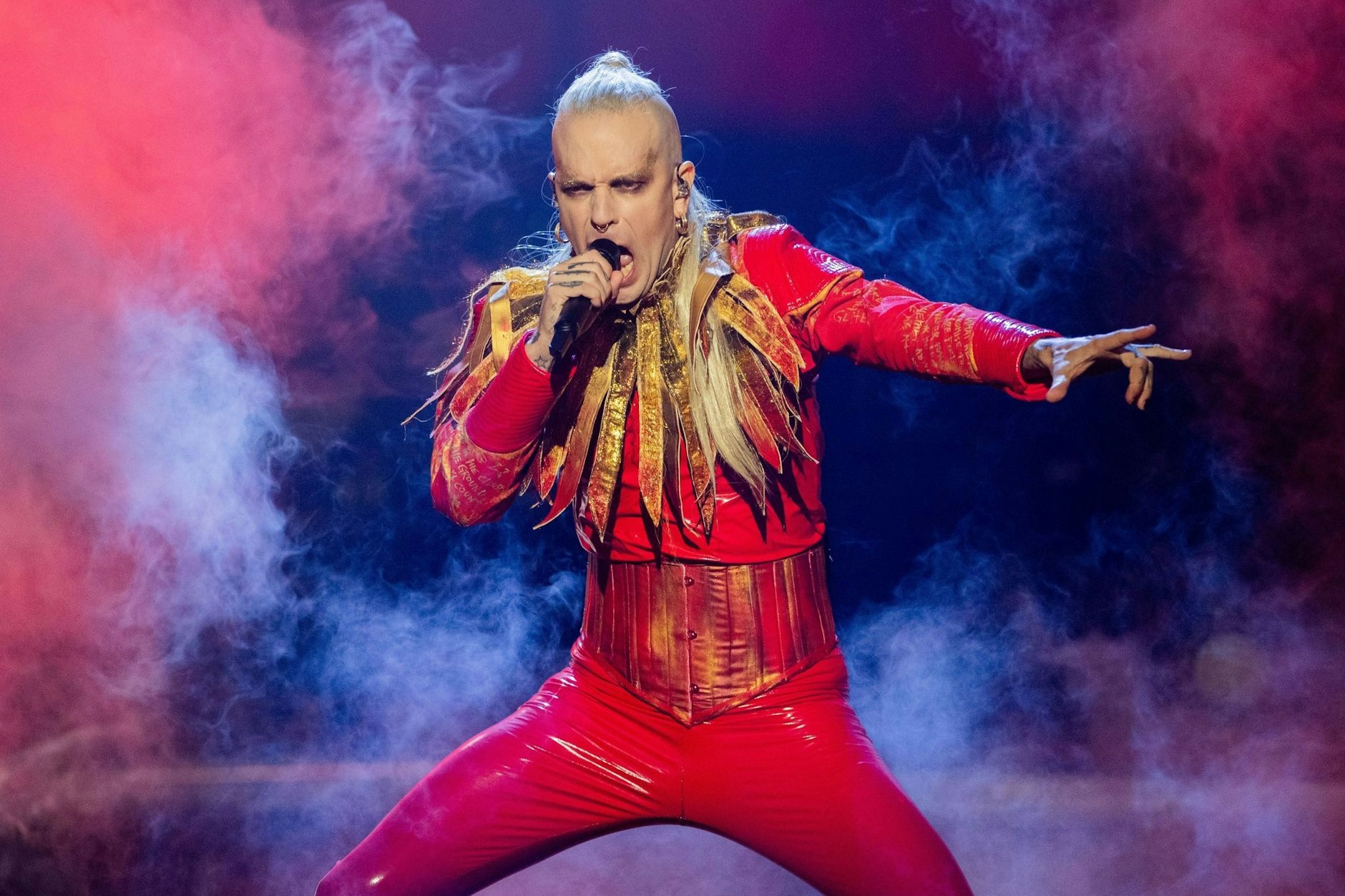 Chris Harms, Frontmann von Lord of the Lost, bei den Proben zum Eurovision Song Contest 2023