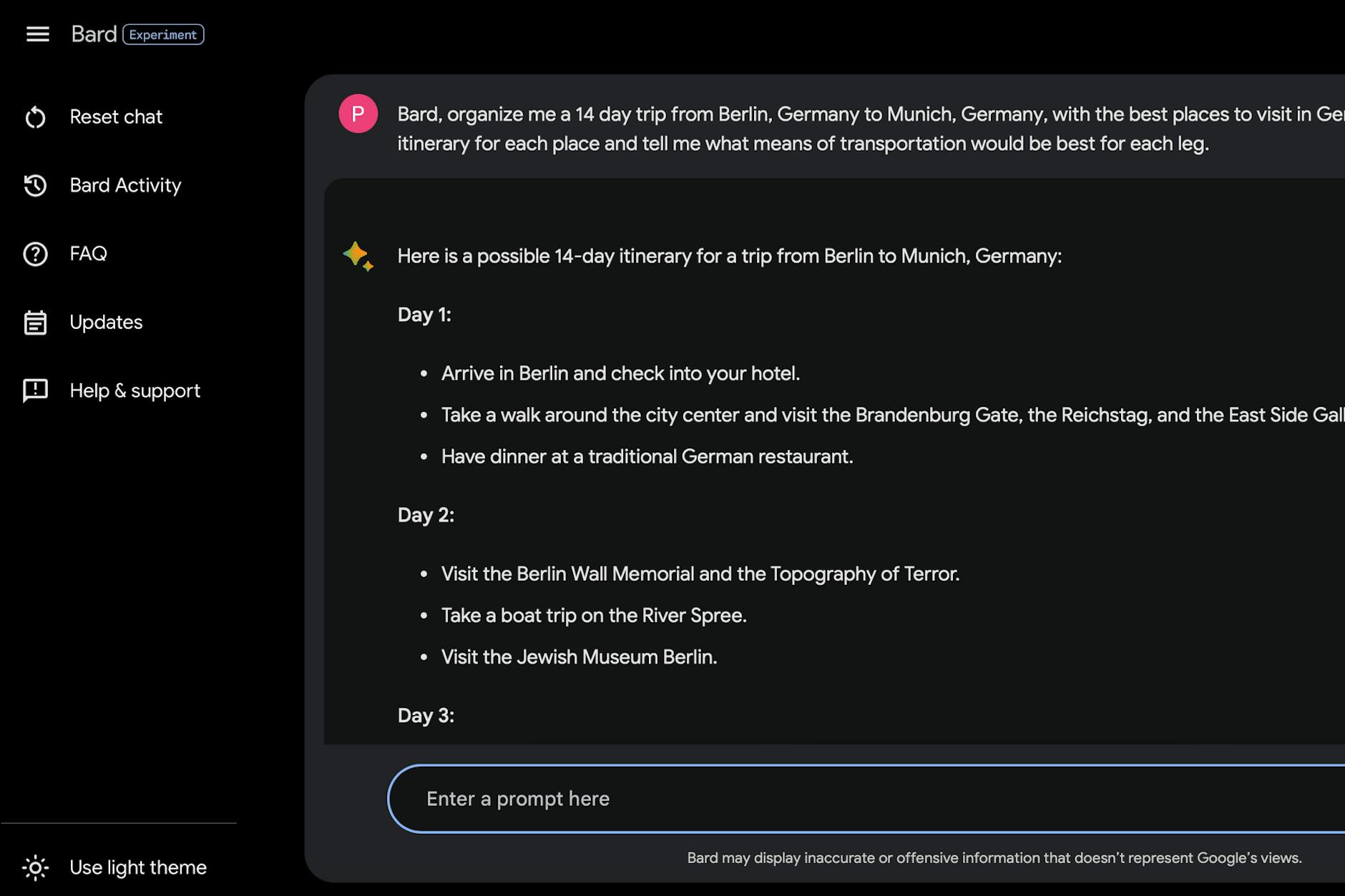 Google Bard kann eine komplette Reise planen und über Plugins sogar buchen.