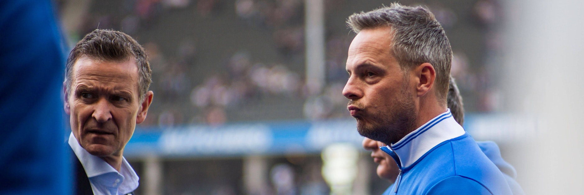 Haben jede Menge Sorgen: Herthas Geschäftsführer Tom Herrich (l.) und Präsident Kay Bernstein.