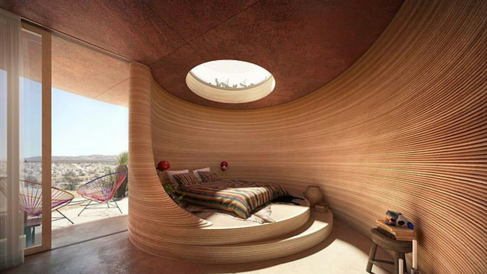 Die Wände bestehen aus einer Mischung aus Beton, Plastik, Aluminium und Calcium. Sie können innerhalb von nur 48 Stunden zusammengebaut werden.