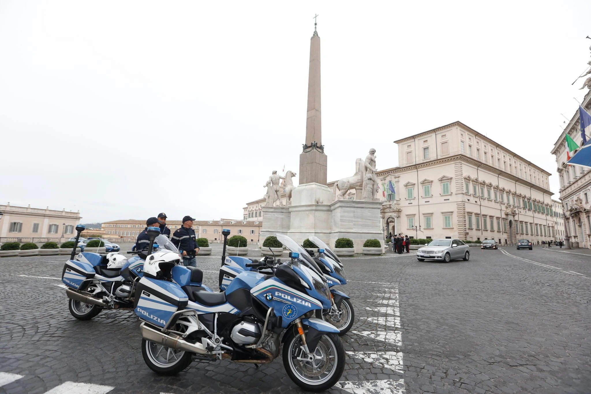 Blick auf den Präsidentenpalast Quirinale in Rom, wo der ukrainische Präsident Selenskyj mit dem italienischen Staatspräsidenten Mattarella zusammentreffen wird.  