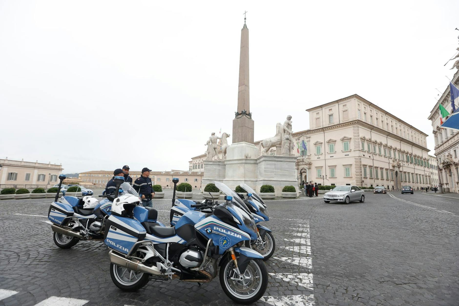 Blick auf den Präsidentenpalast Quirinale in Rom, wo der ukrainische Präsident Selenskyj mit dem italienischen Staatspräsidenten Mattarella zusammentreffen wird.