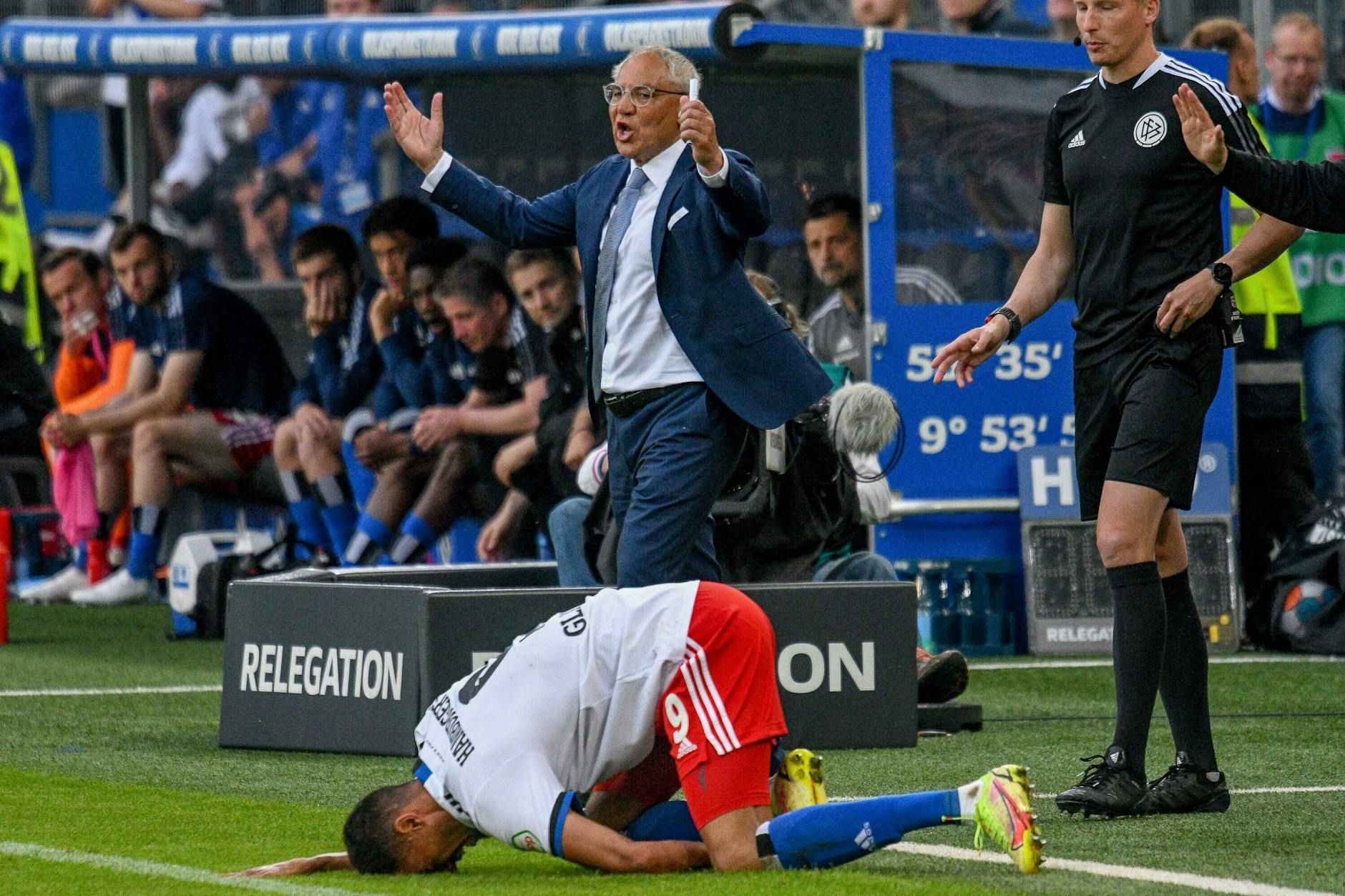 Felix Magath sicherte Hertha BSC 2022 den Klassenerhalt in der Relegation gegen den HSV, litt dabei aber auch mit seinem Herzensklub.