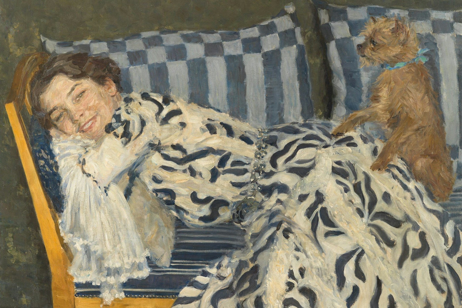 Eugen Spiro: „Dame mit Hund (Tilla Durieux“), 1905