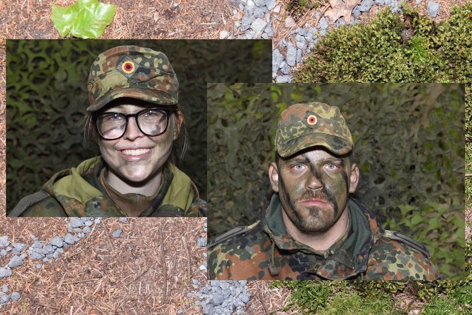 Lea. M und Patrick O.: mit der Bundeswehr im Biwak.