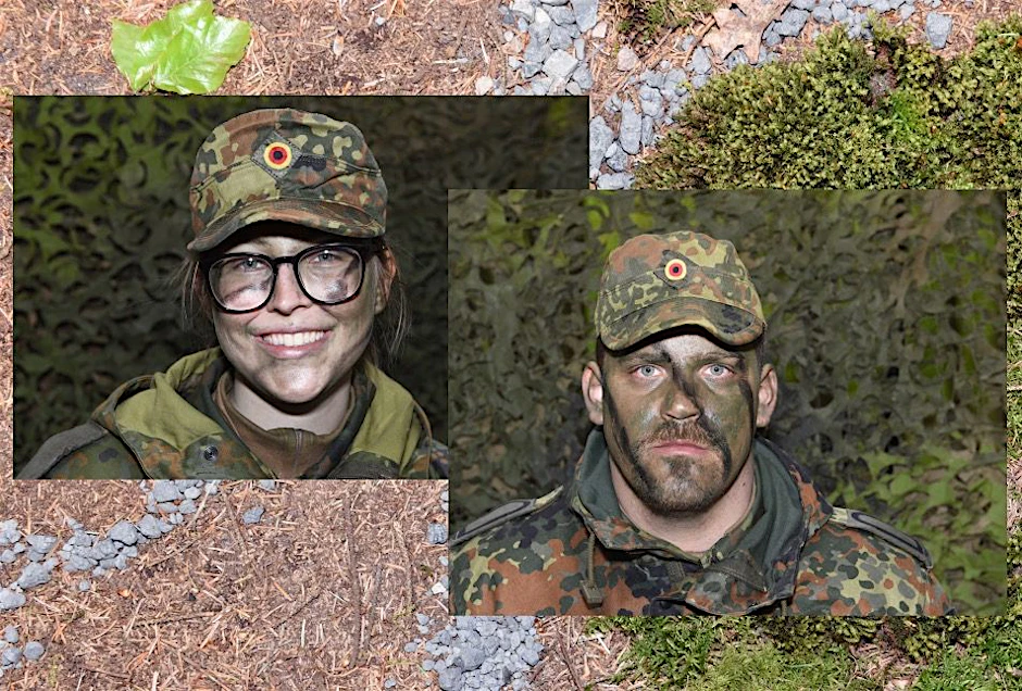 Lea. M und Patrick O.: mit der Bundeswehr im Biwak.