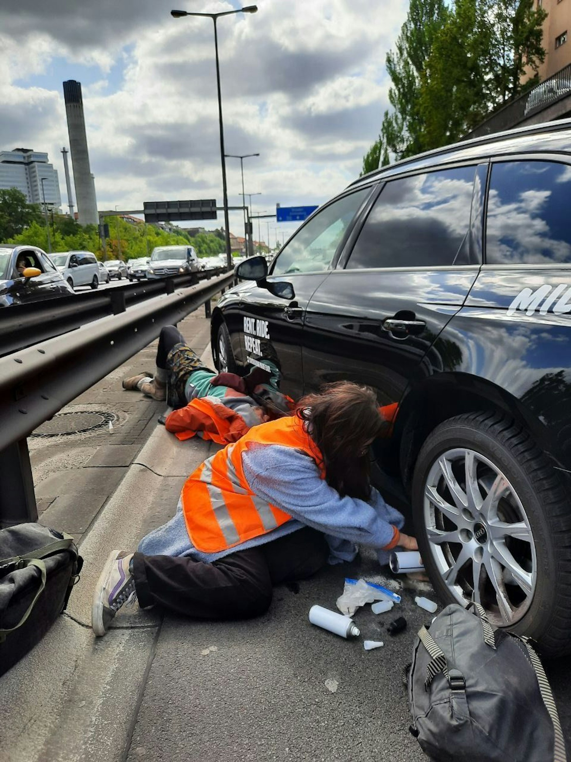 Dieses Foto veröffentlichte die Letzte Generation in einer Pressemitteilung selbst.