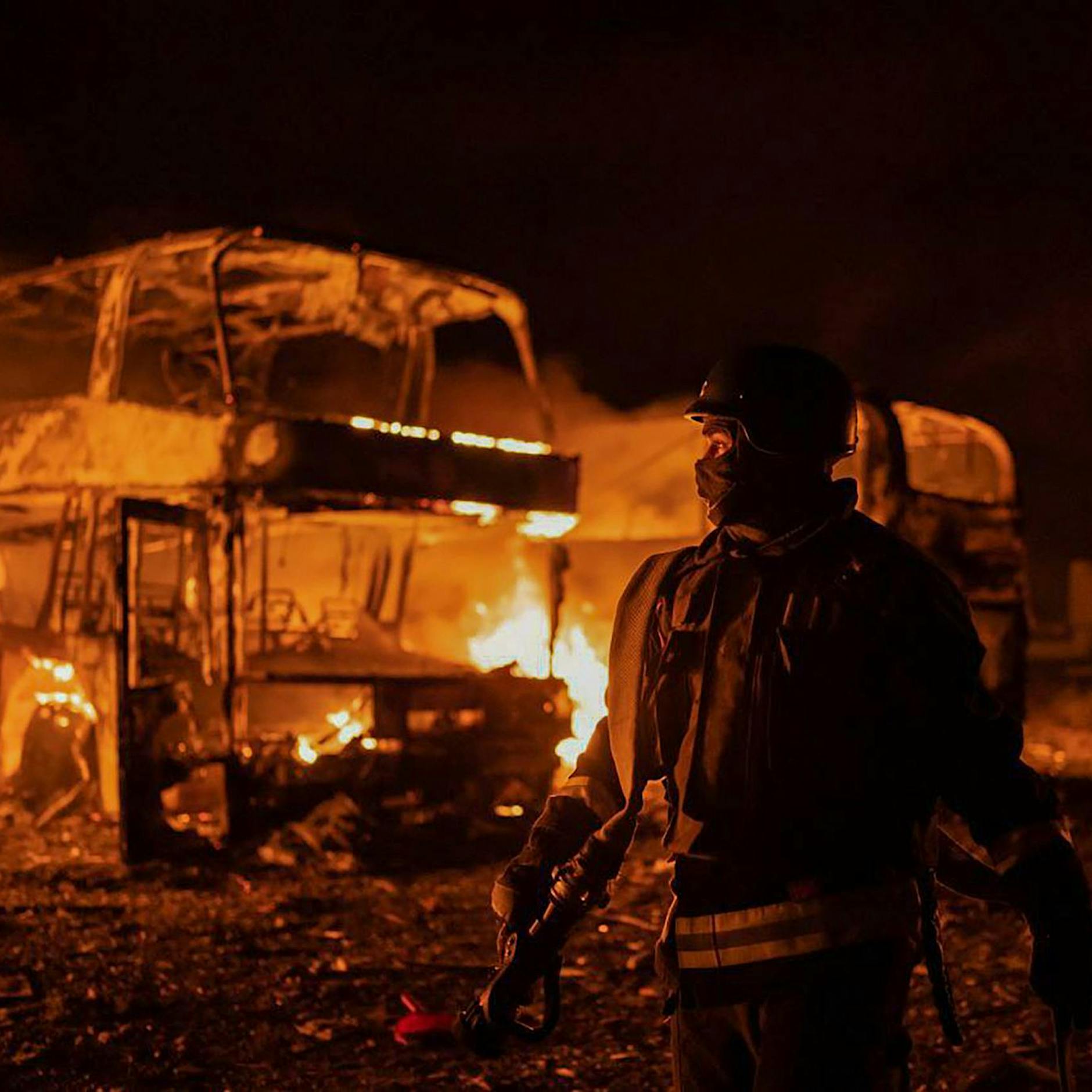 Angriffe auf die Ukraine: Kiew am Morgen erneut unter russischem Beschuss