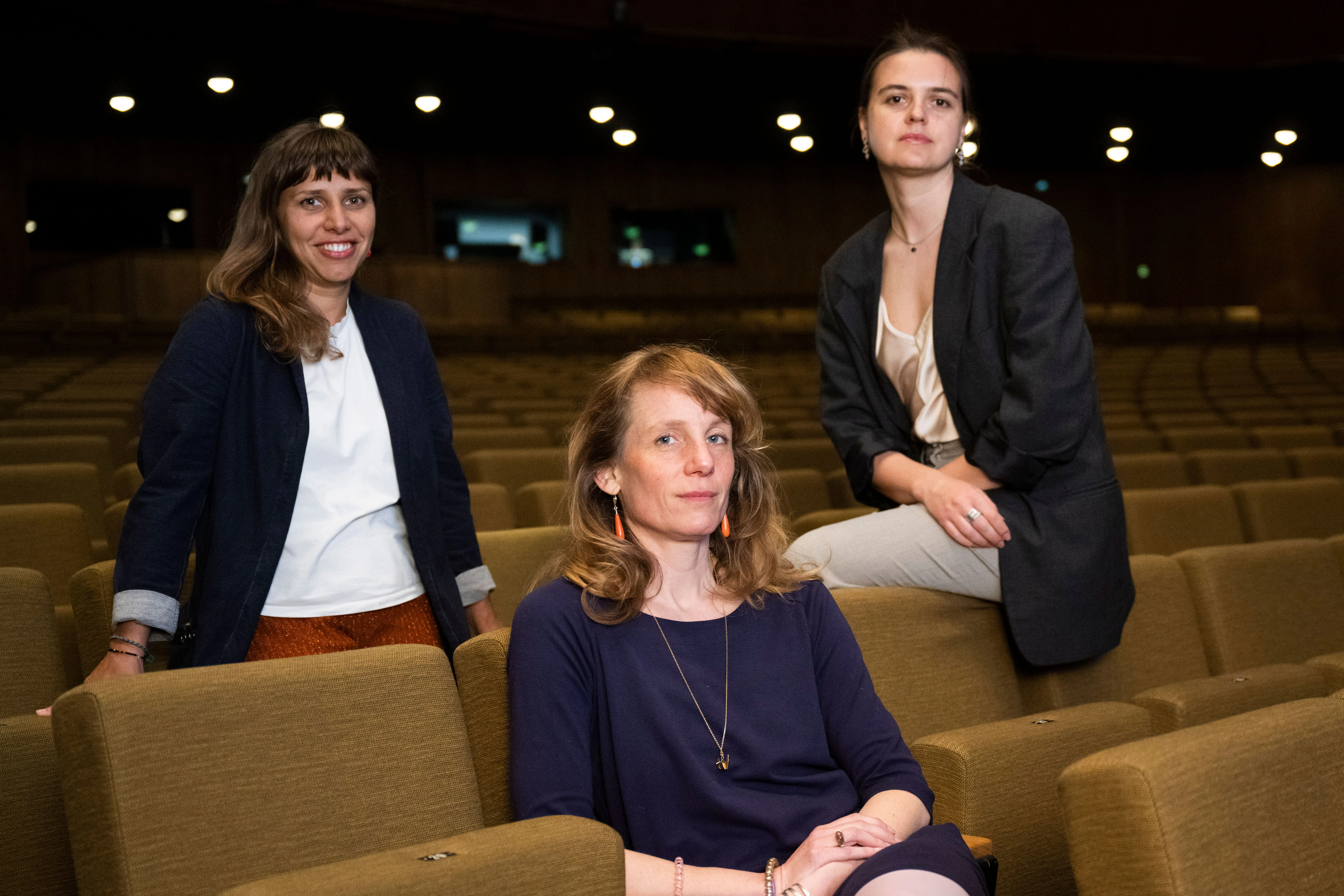 Neues Team: Joanna Nuckowska, Carolin Hochleichter und Olena Apchel (v.l.) leiten das Theatertreffen im Haus der Berliner Festspiele.