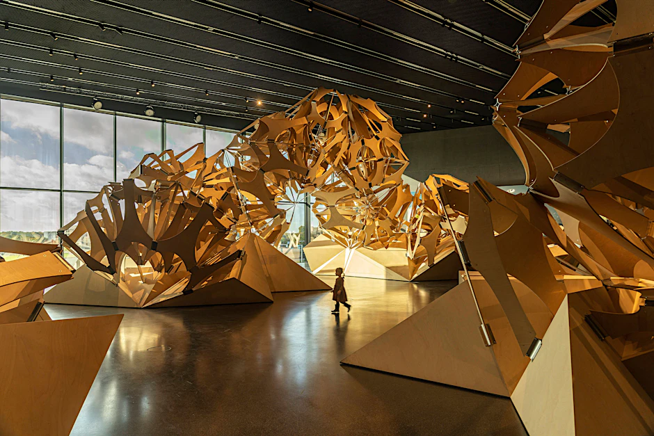 Futurium Ausstellung im Innenraum des Museums für Fragen der Zukunft, Futurium, in Berlin. Das Museum beteiligt sich am Internationalen Museumstag am 21. Mai.