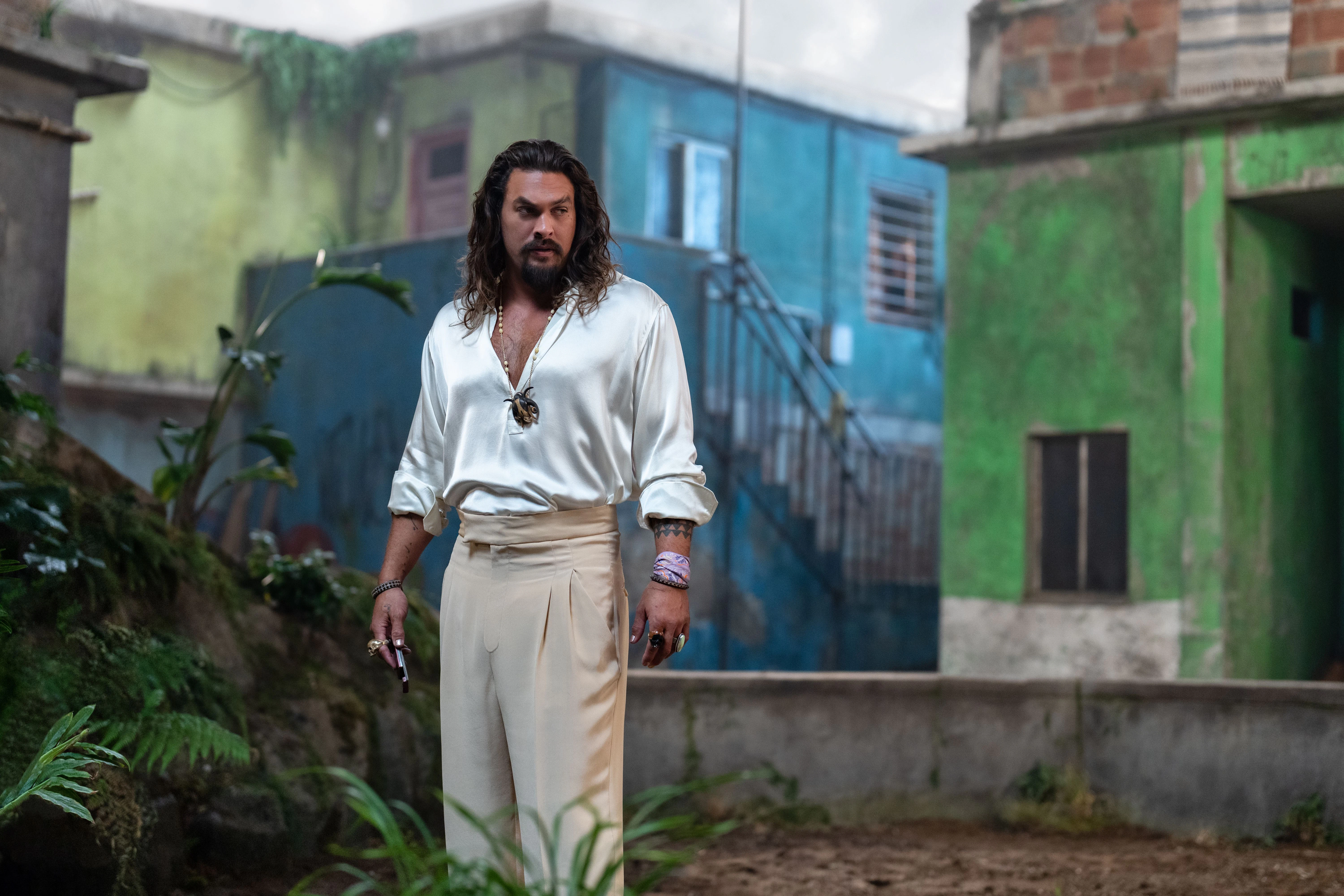 Der neue Fiesling im Cast: Jason Momoa als Dante in einer Szene des Films „Fast & Furious 10“