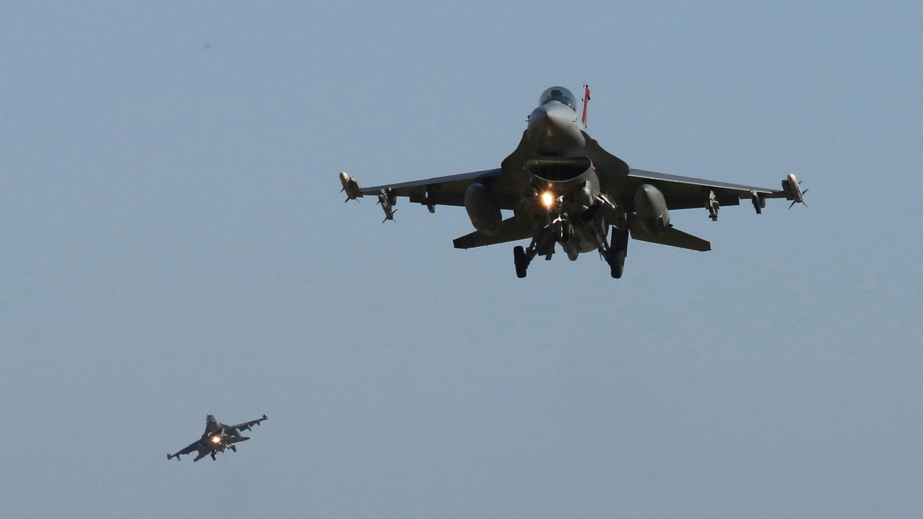 F-16-Jets der USA bei einem Manöver in Südkorea