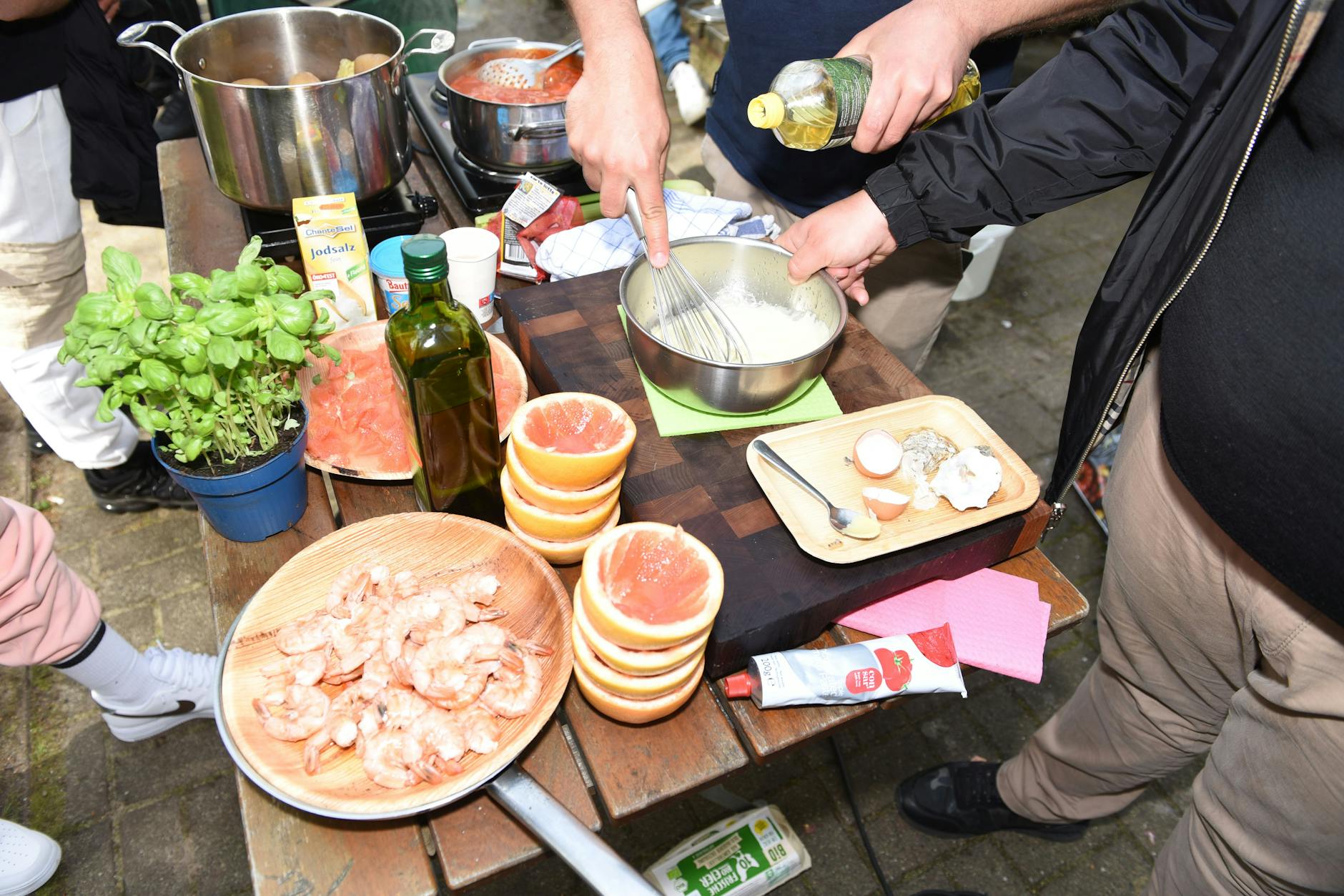 Auf der Karte: Garnelen mit Avocado und Mayonnaise.