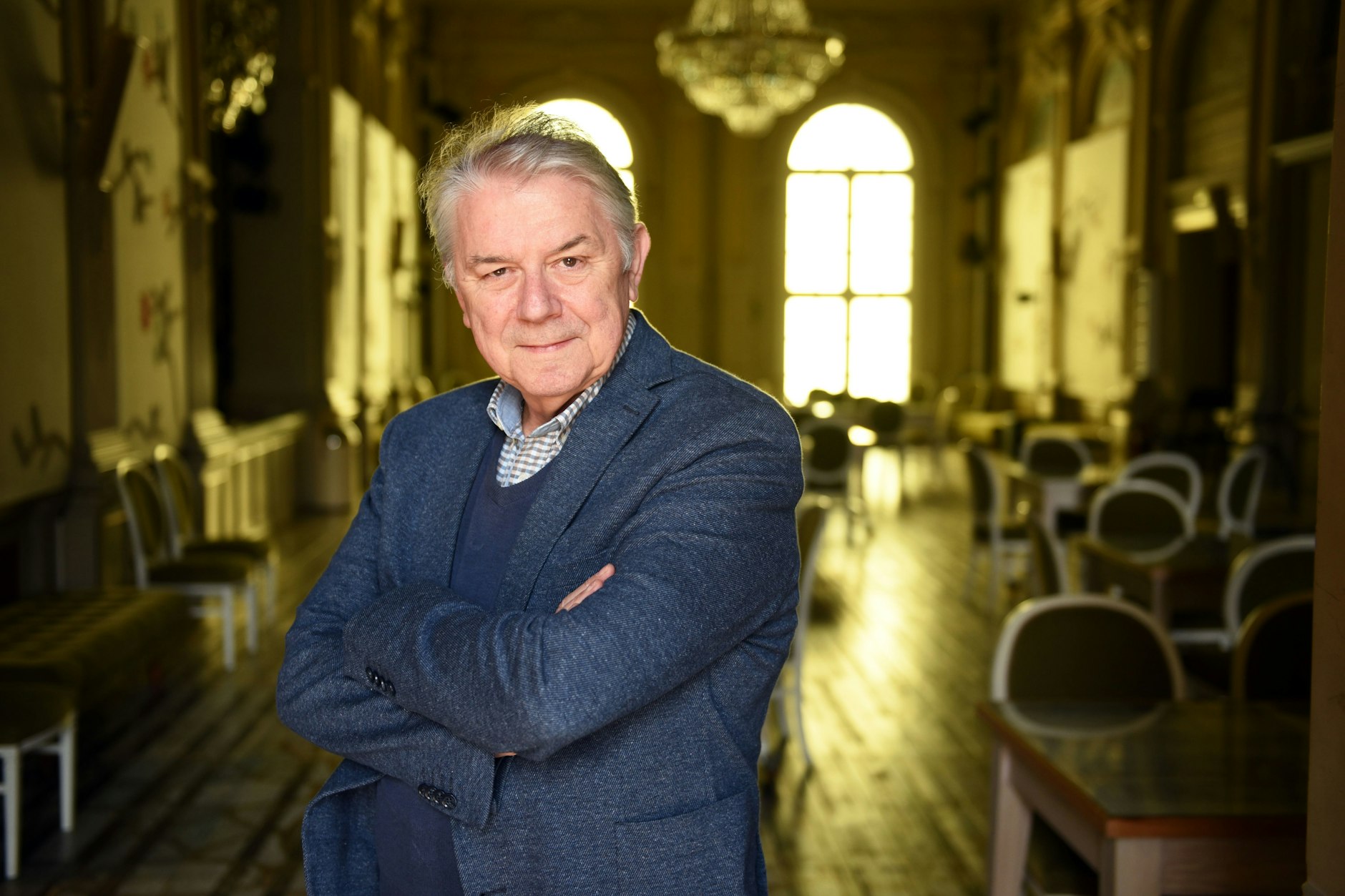 Ulrich Khuon im Saal des Deutschen Theaters