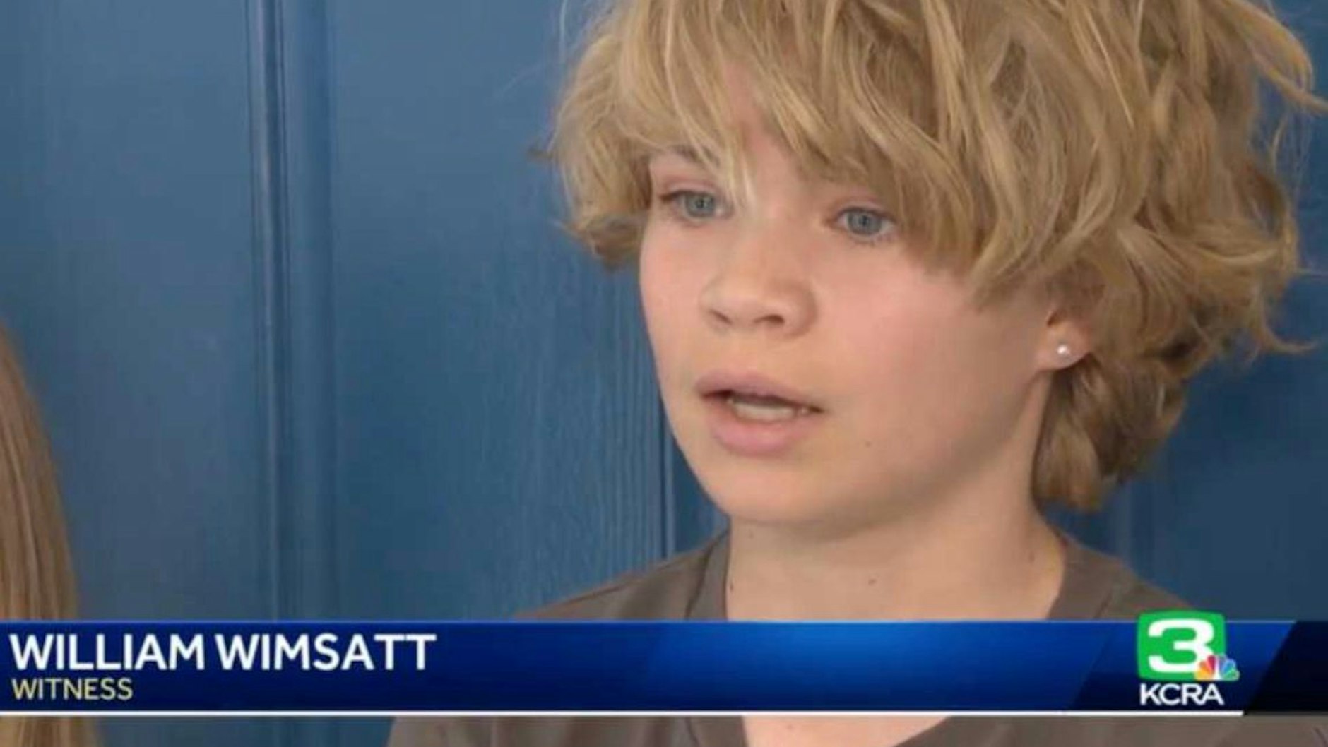 William Wimsatt (12) im TV-Sender KCRA3: Der Junge hatte den tierlieben Familienvater bei der Aktion fotografiert.