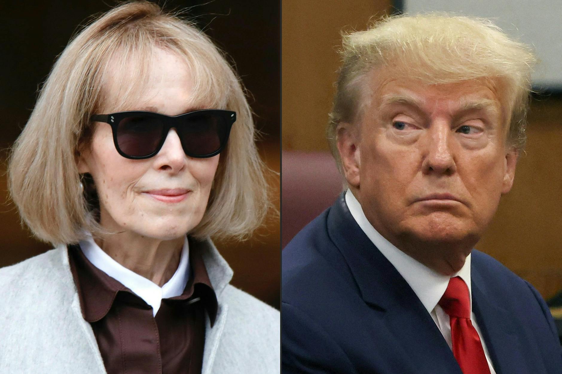 Die Autorin E. Jean Carroll (l.) und der ehemalige US-Präsident Donald Trump.