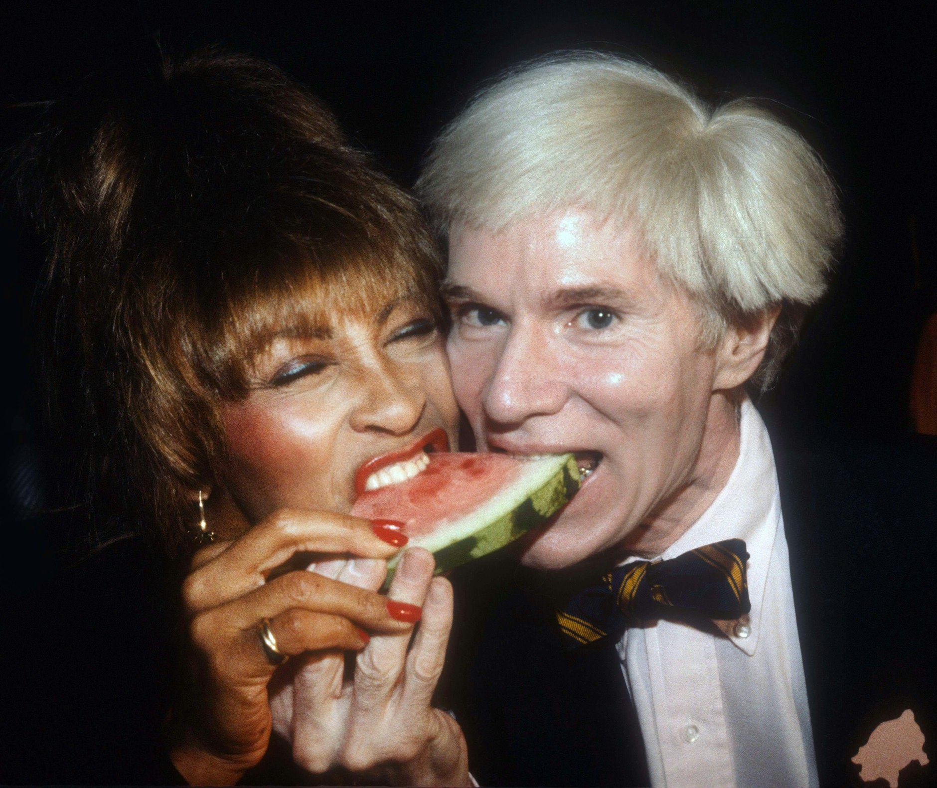 Tina Turner mit Andy Warhol im Jahr 1981