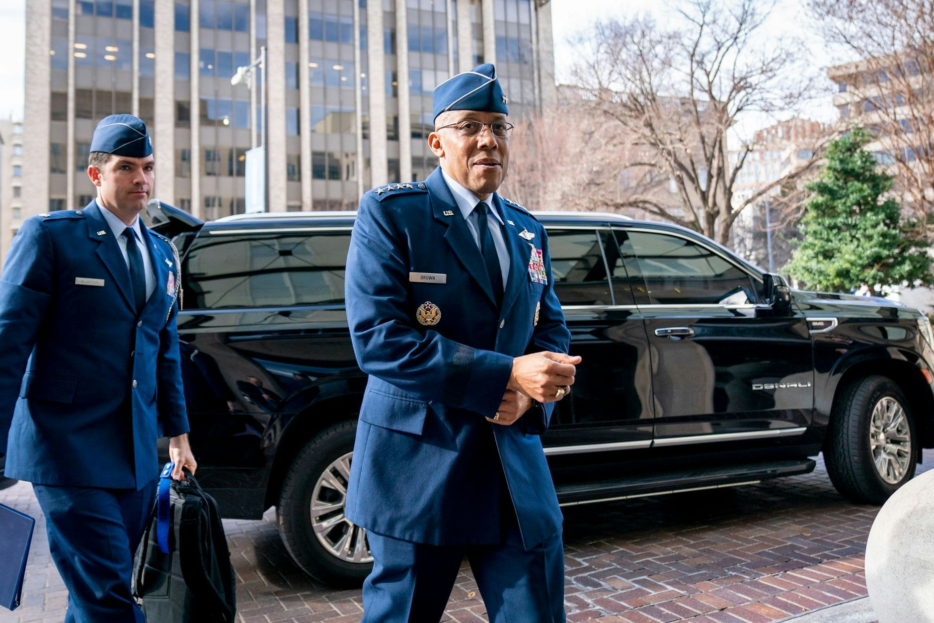 General Charles Brown Jr. (rechts), aktuell Stabschef der US-Luftwaffe.