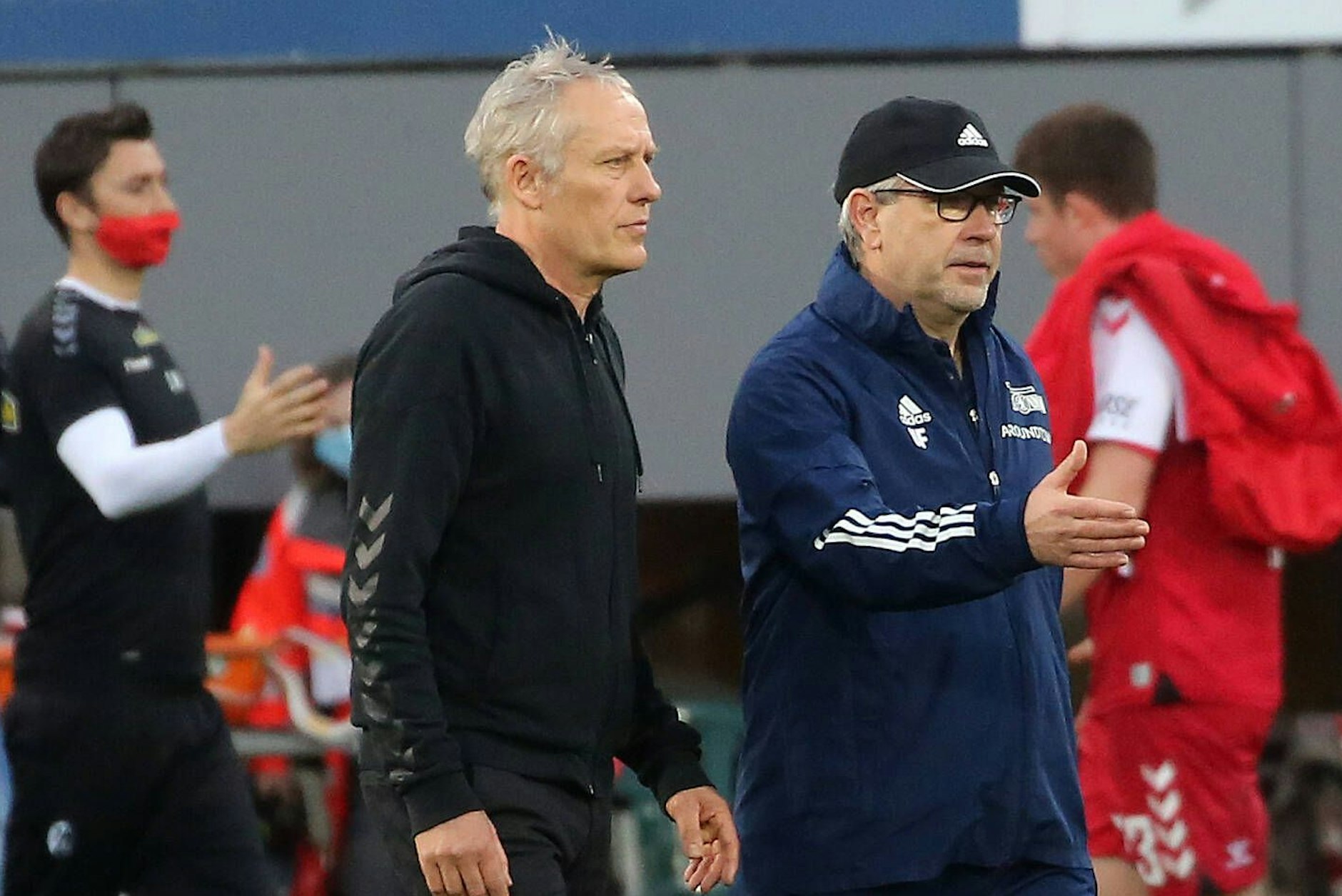 Viel erreicht, aber noch nicht alles! Christian Streich vom SC Freiburg und Urs Fischer vom 1. FC Union kämpfen im Saisonfinale um einen Platz in der Champions League.