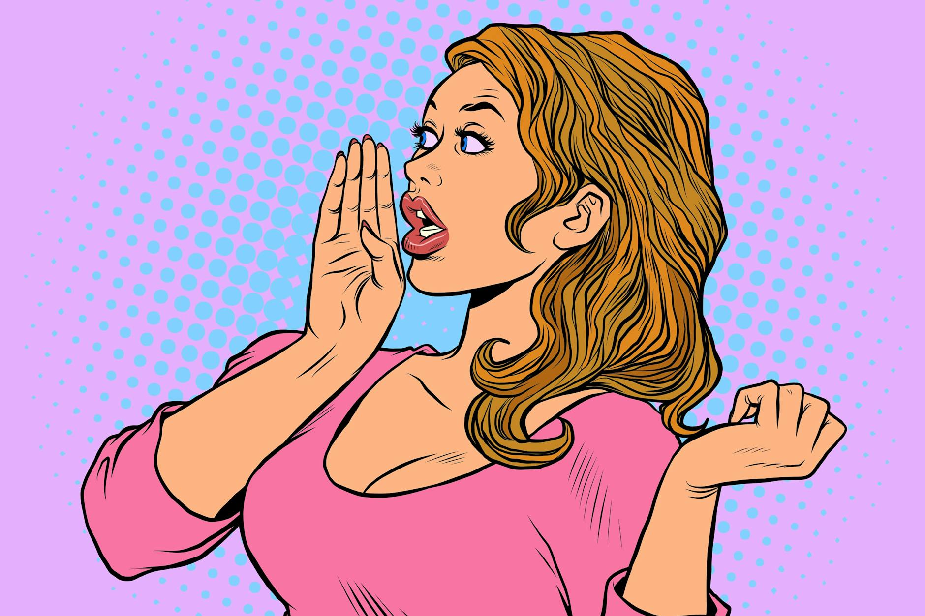 Ob die Frau auf diesem Pic ihre Homies zum Smalltalk ruft?