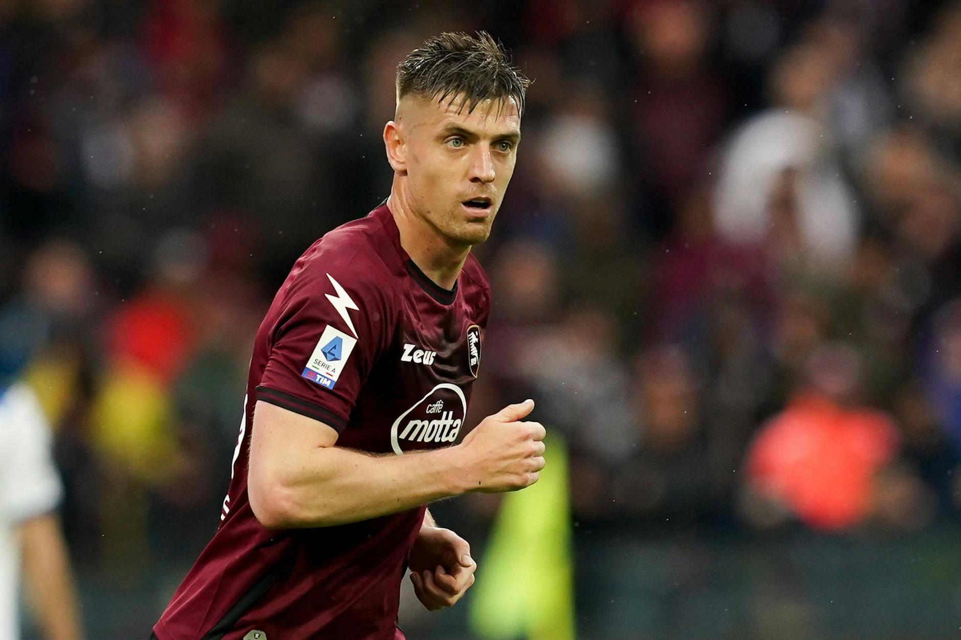 Kris Piatek spielt leihweise bei US Salernitana in Italien. Der Stürmer hat bei Hertha noch einen Vertrag bis 2025.