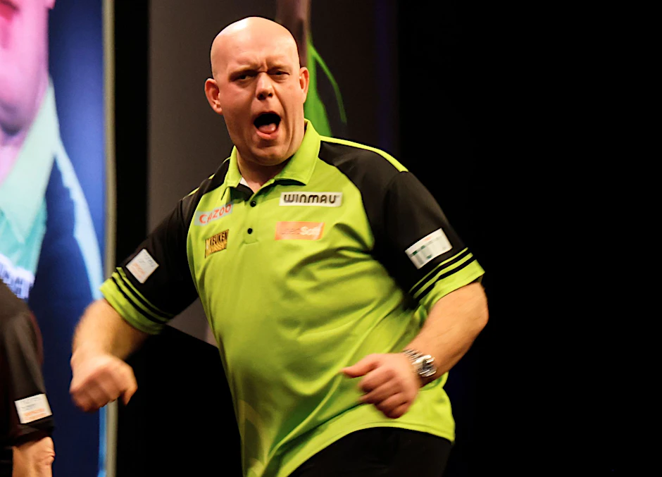 ARCHIV - Michael van Gerwen eroberte zum siebten Mal den Titel.  