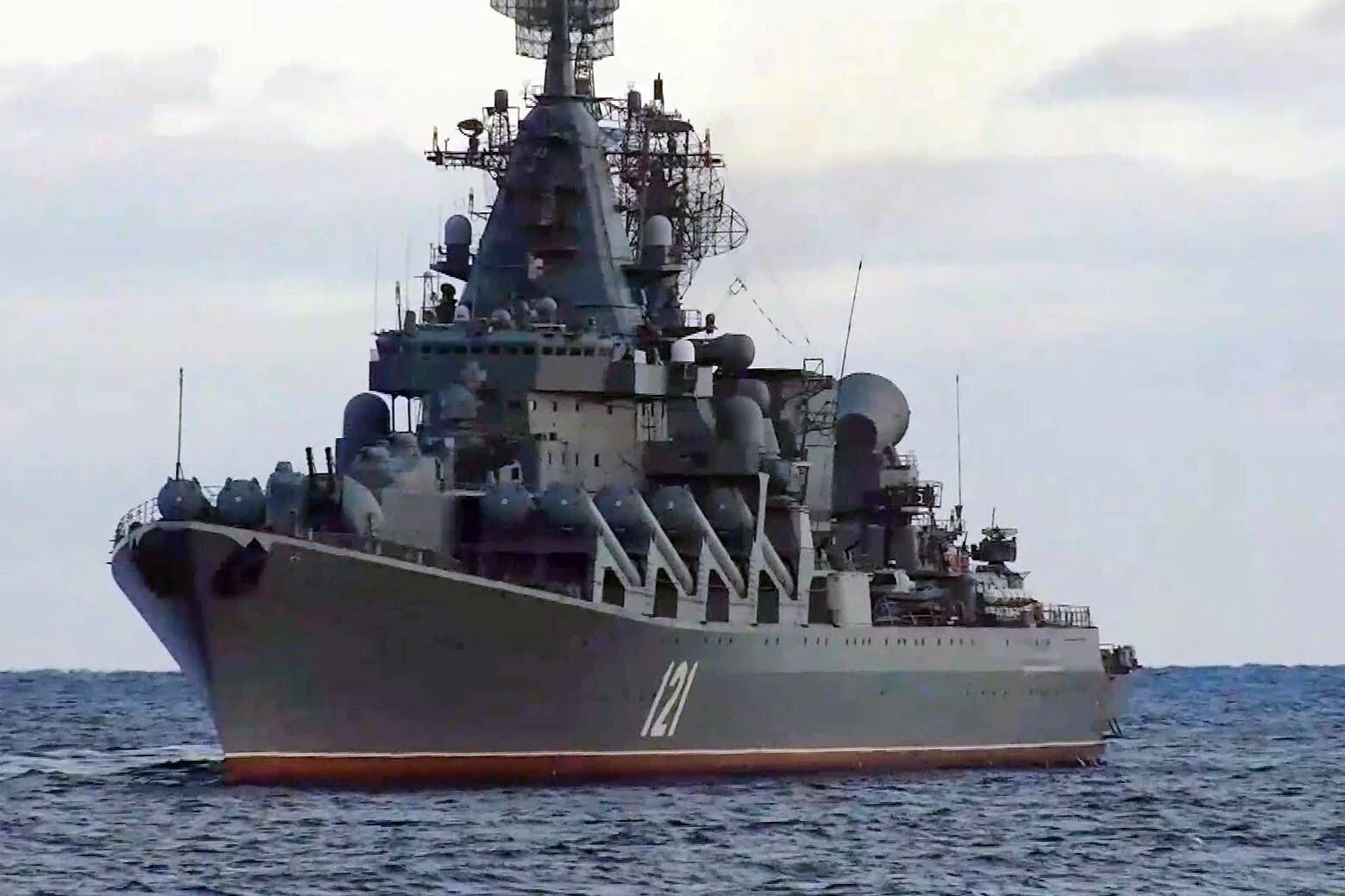 Der russische Lenkwaffenkreuzer „Moskwa“