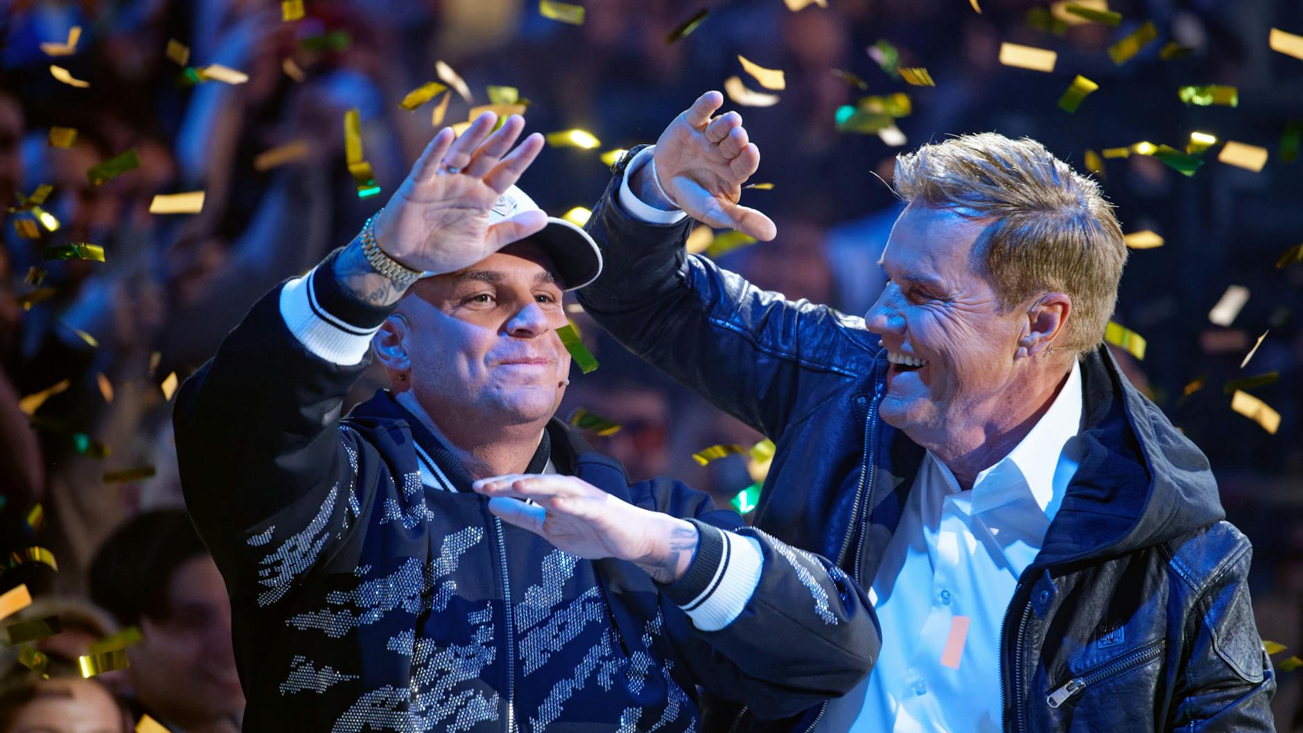 Pietro Lombardi (l.) saß in diesem Jahr neben Dieter Bohlen (r.) in der Jury von DSDS.