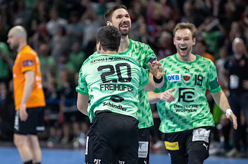 ARCHIV - Die Füchse Berlin stehen in Flensburg im Final Four der European League.  
