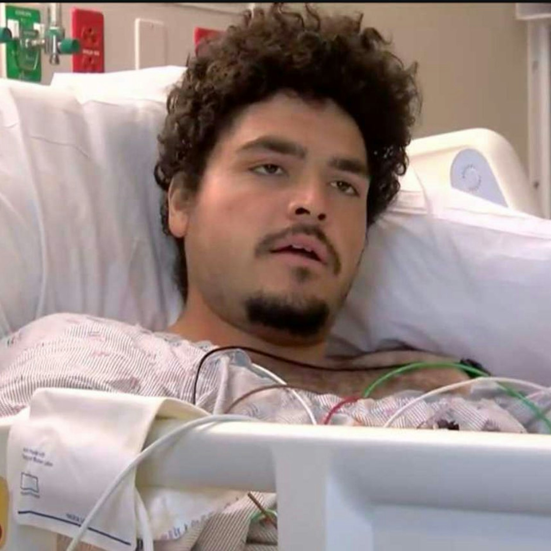 Jordan Rivera liegt im Krankenhaus.