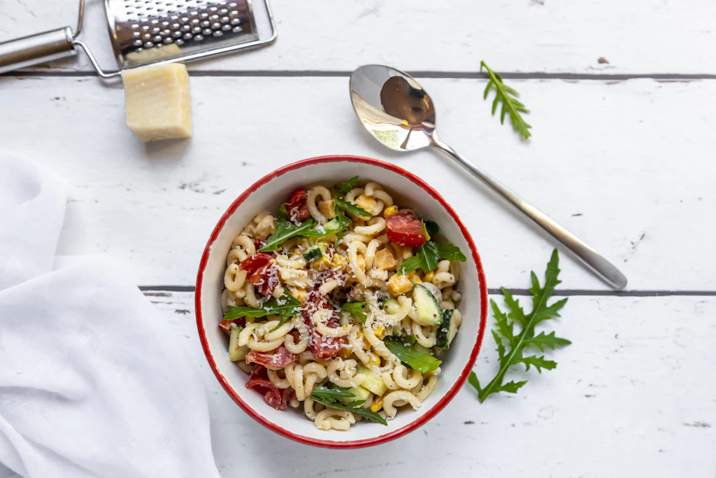 Perfekt zum Grillen: Leichter Nudelsalat ohne Mayo – hier das Rezept