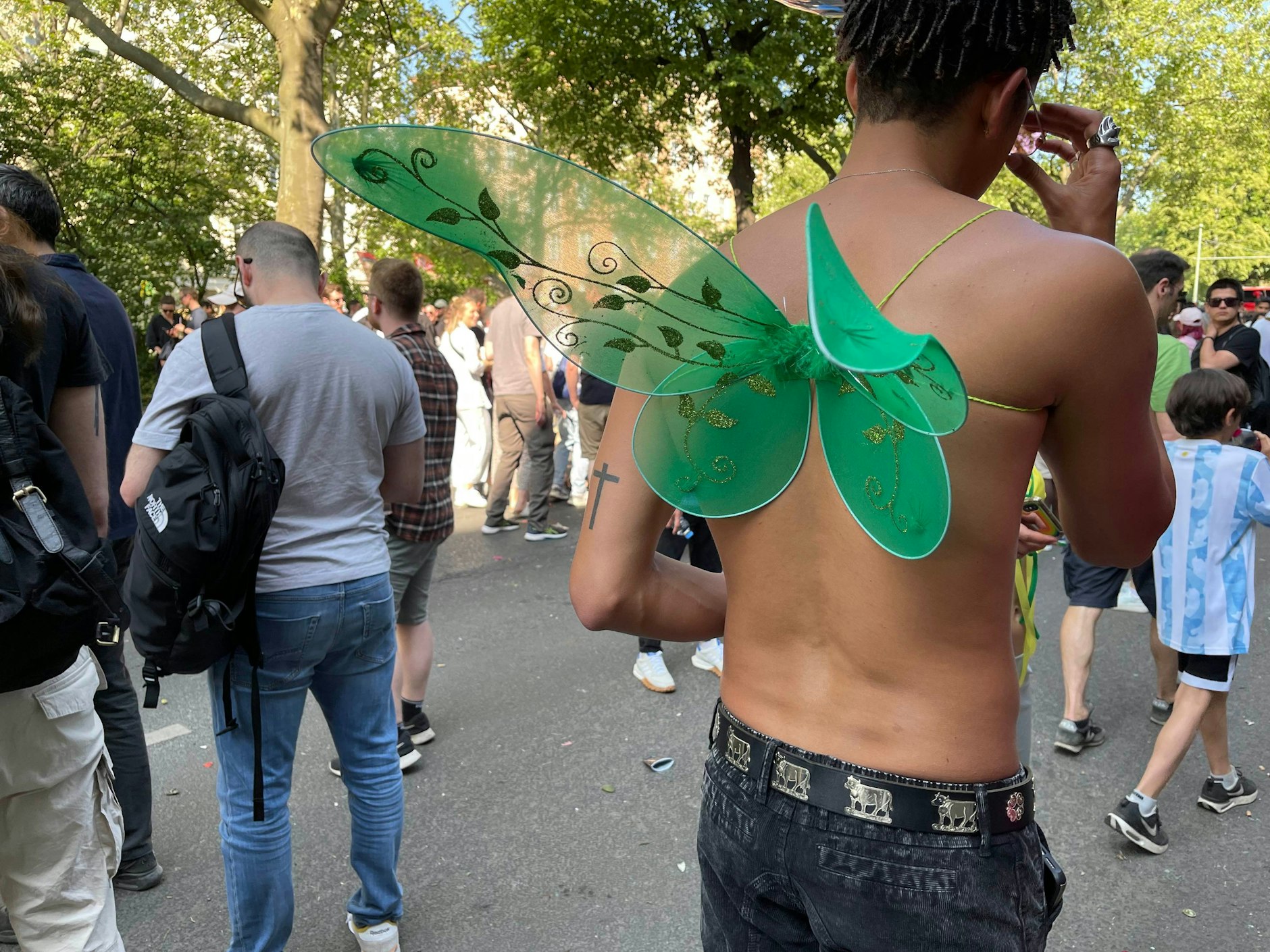 Und hier ein grünflügeliger Schmetterling