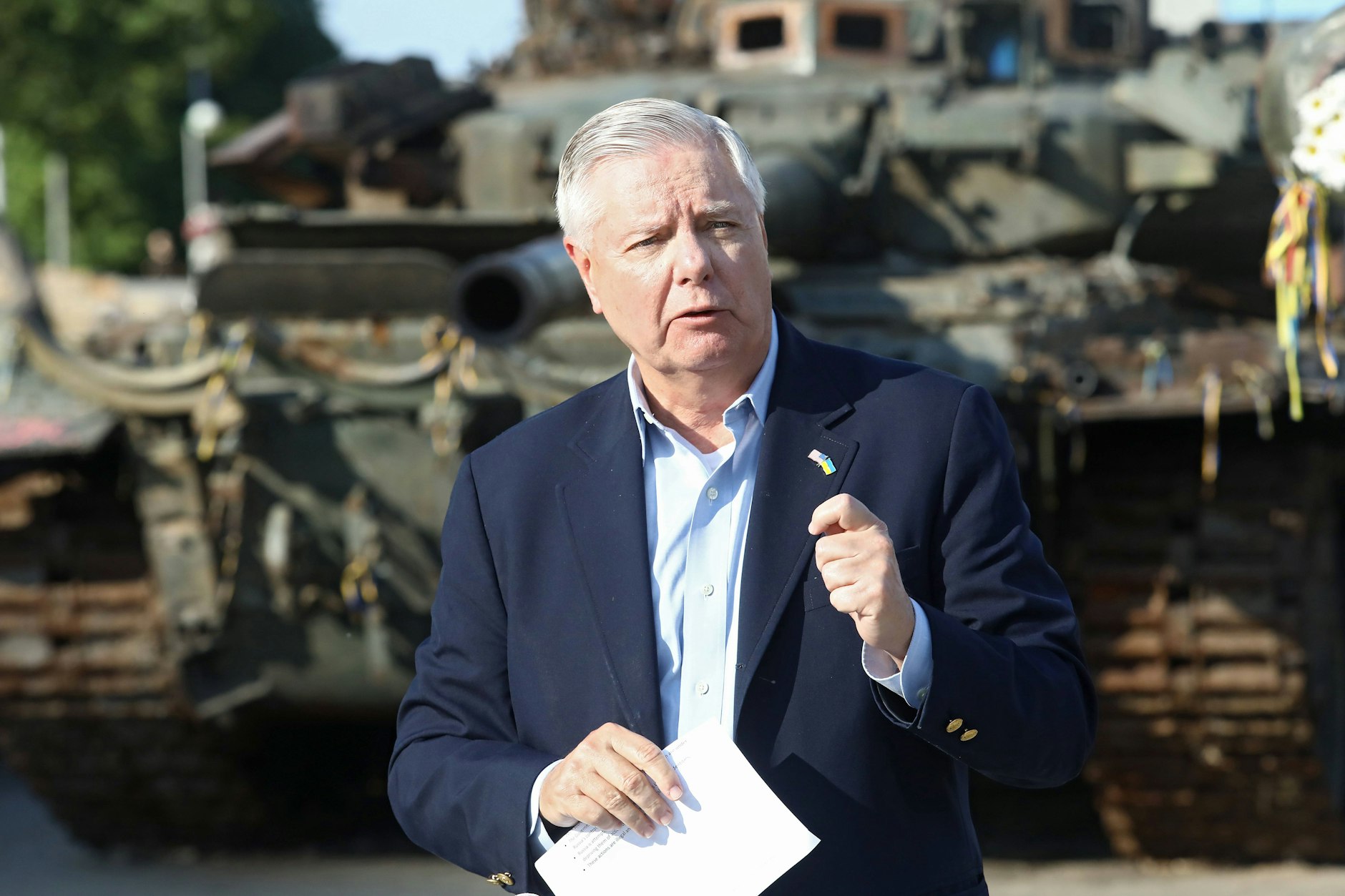 US-Senator Lindsey Graham bei einem Besuch in Kiew am 26. Mai.