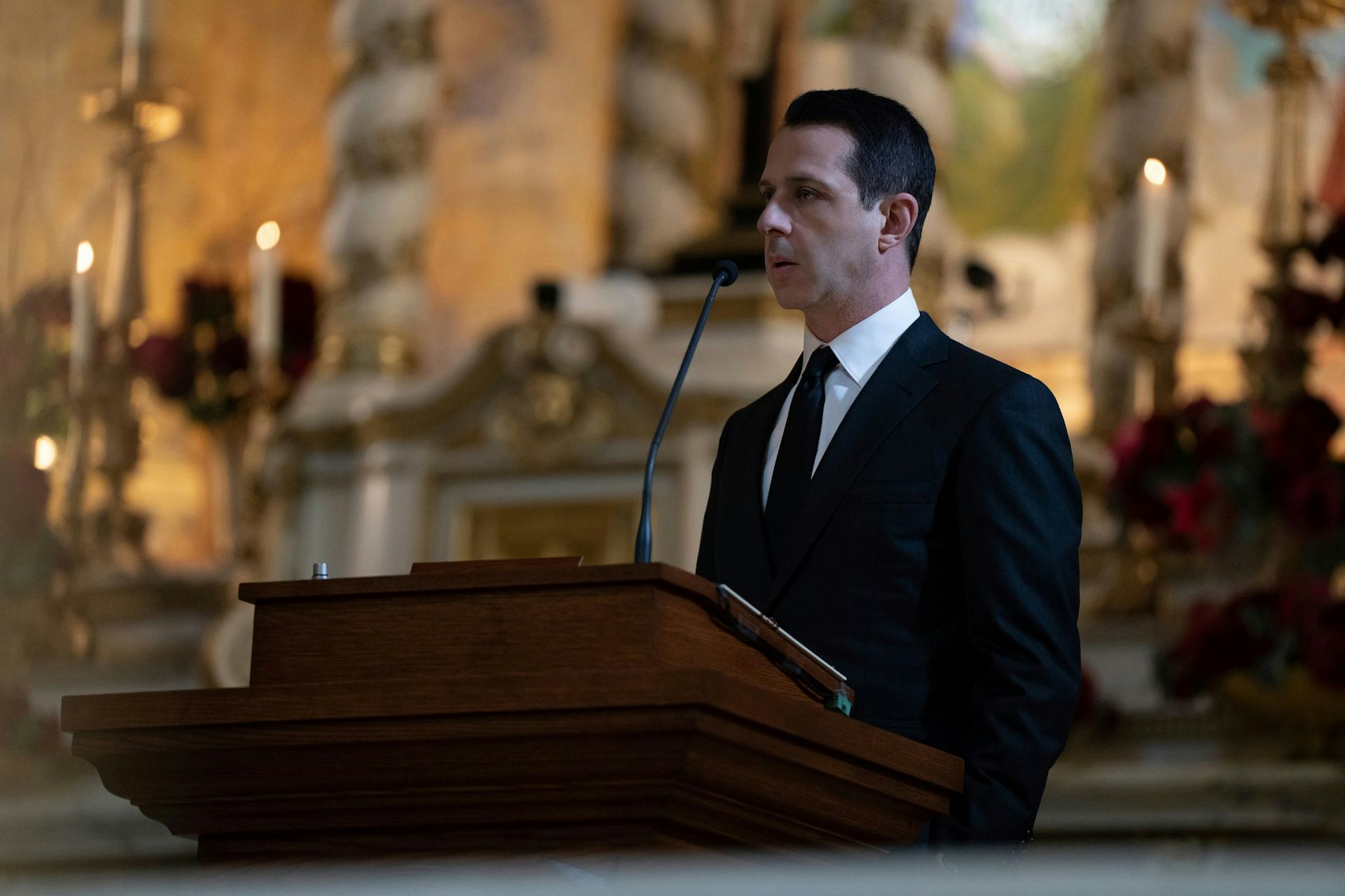 Jeremy Strong als Kendall Roy in einer Szene der US-Kultserie „Succession“