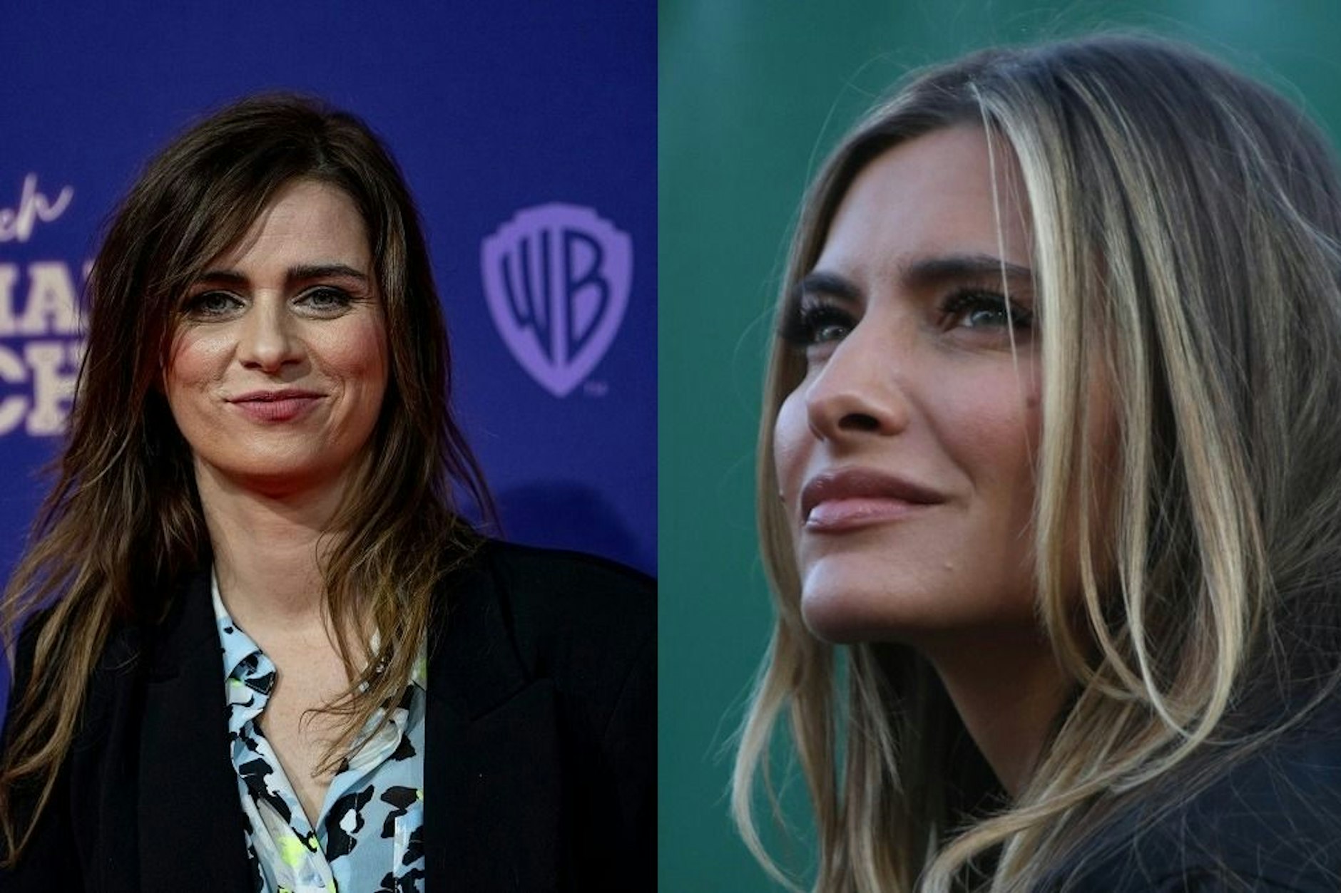 Nora Tschirner (links) richtet das Wort an Sophia Thomalla.