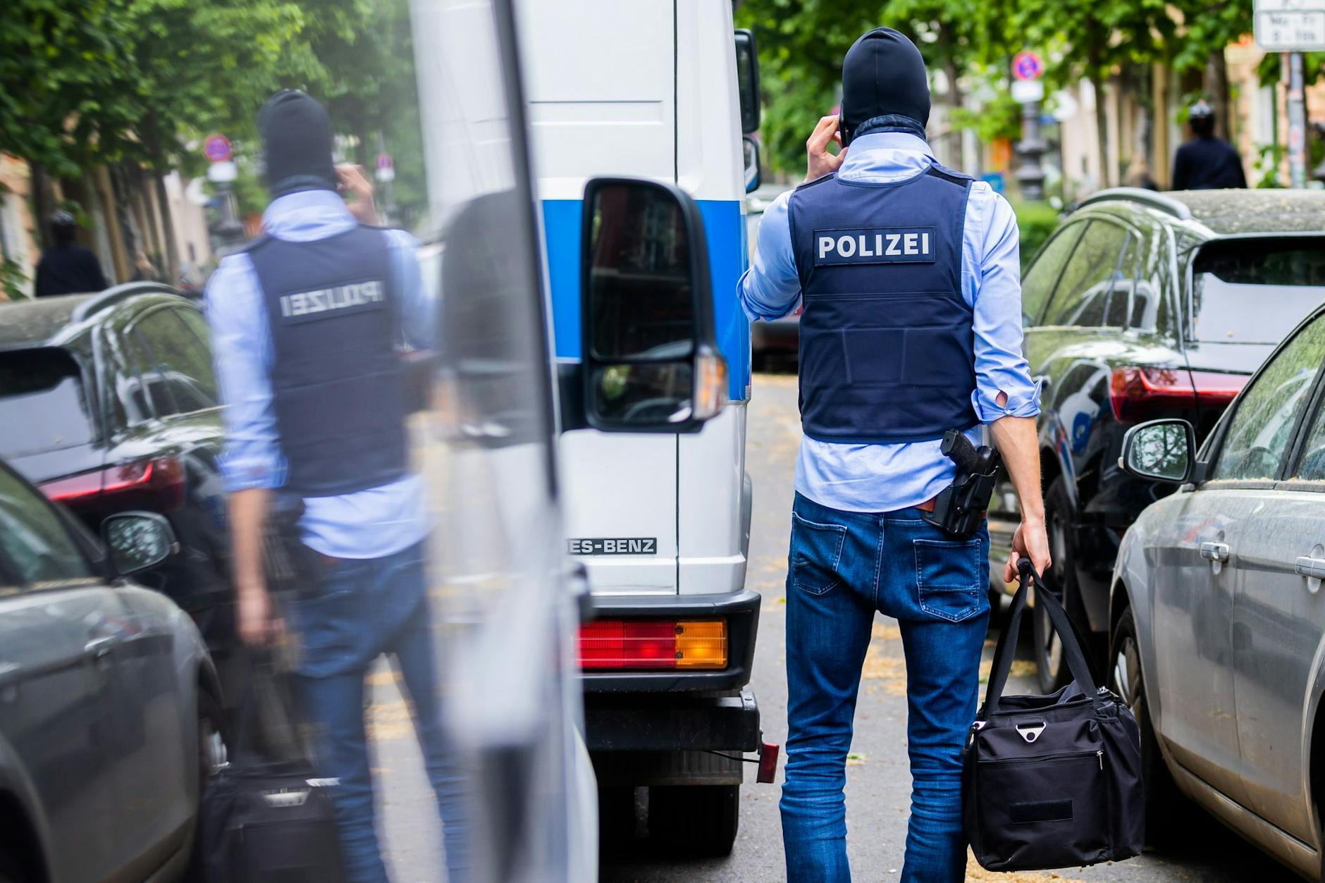 Ein Polizist im Einsatz