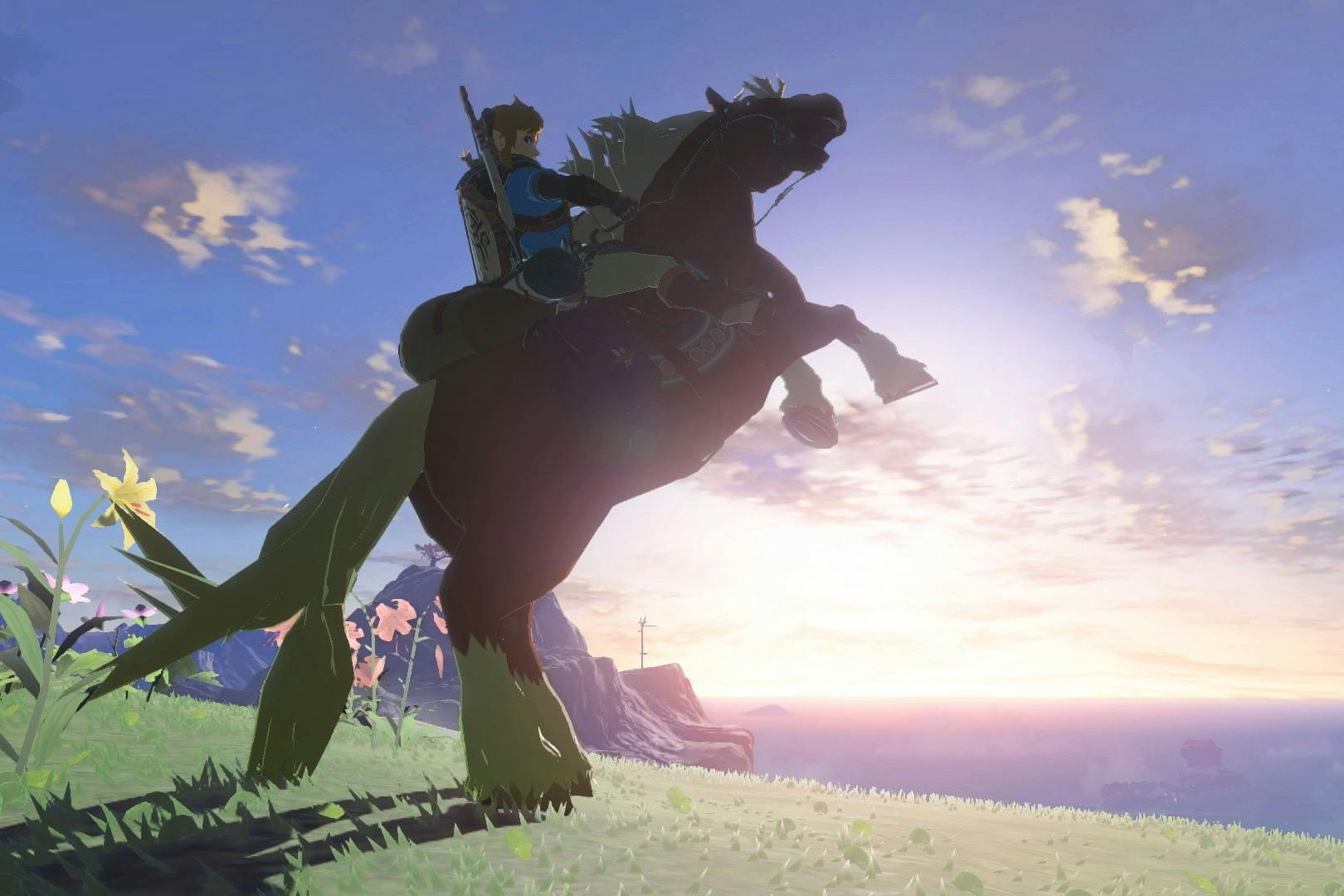 Link ist in „The Legend of Zelda: Tears of the Kingdom“ wieder zu Pferde unterwegs.