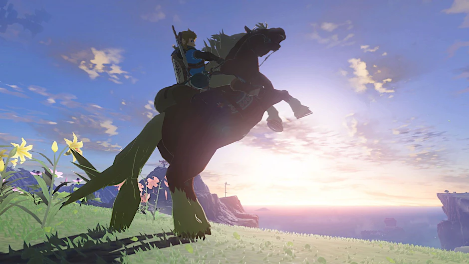 Link ist in „The Legend of Zelda: Tears of the Kingdom“ wieder zu Pferde unterwegs.
