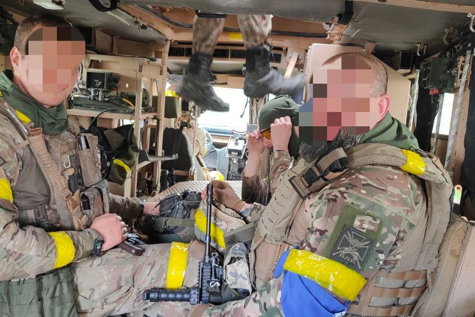 Mit diesem Bild bestätigte das polnische Freiwilligenkorps seine Beteiligung an den Kämpfen in Belgorod.