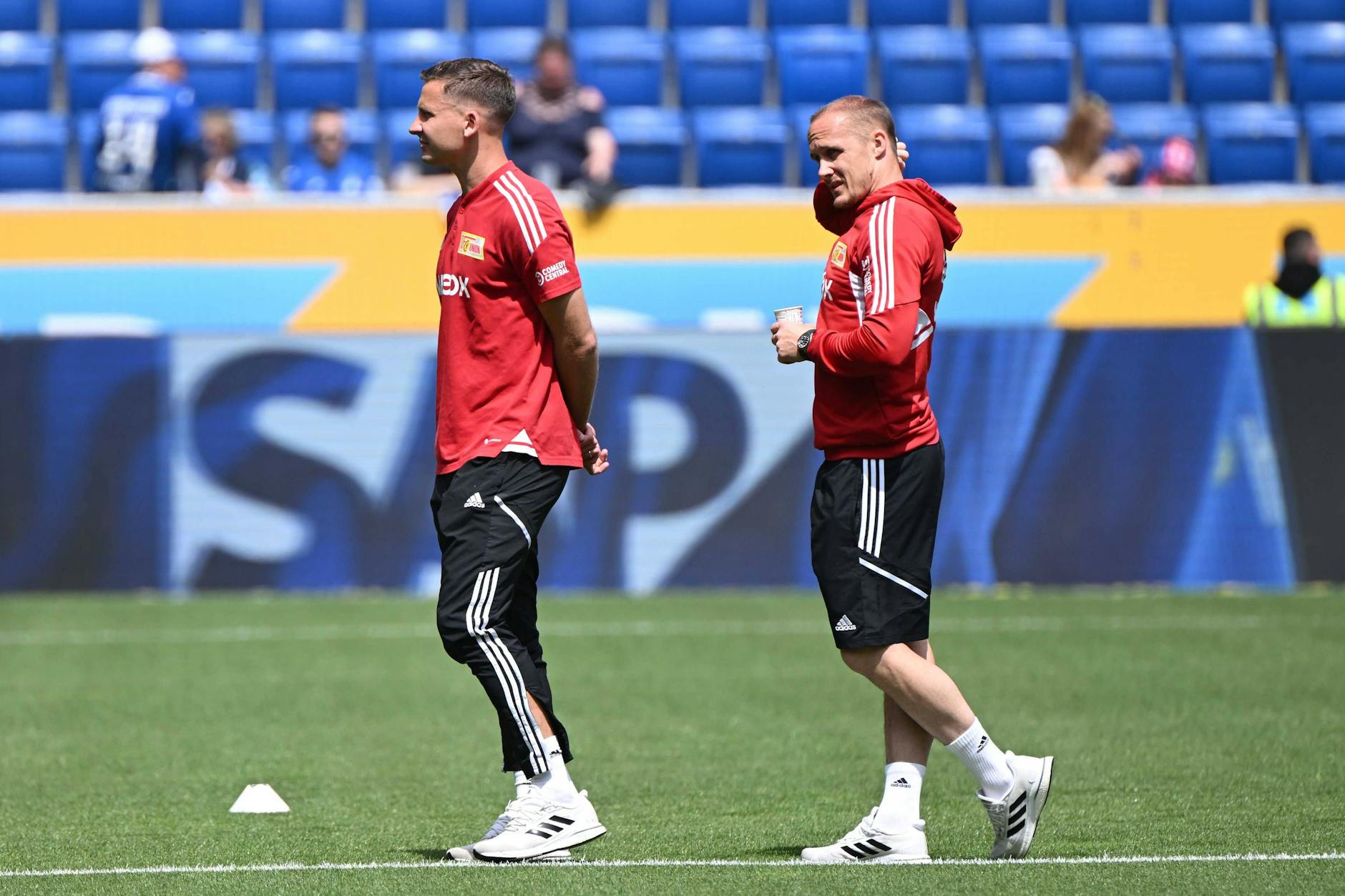 Paul Seguin (l.) und Sven Michel wollen offenbar den 1. FC Union verlassen.