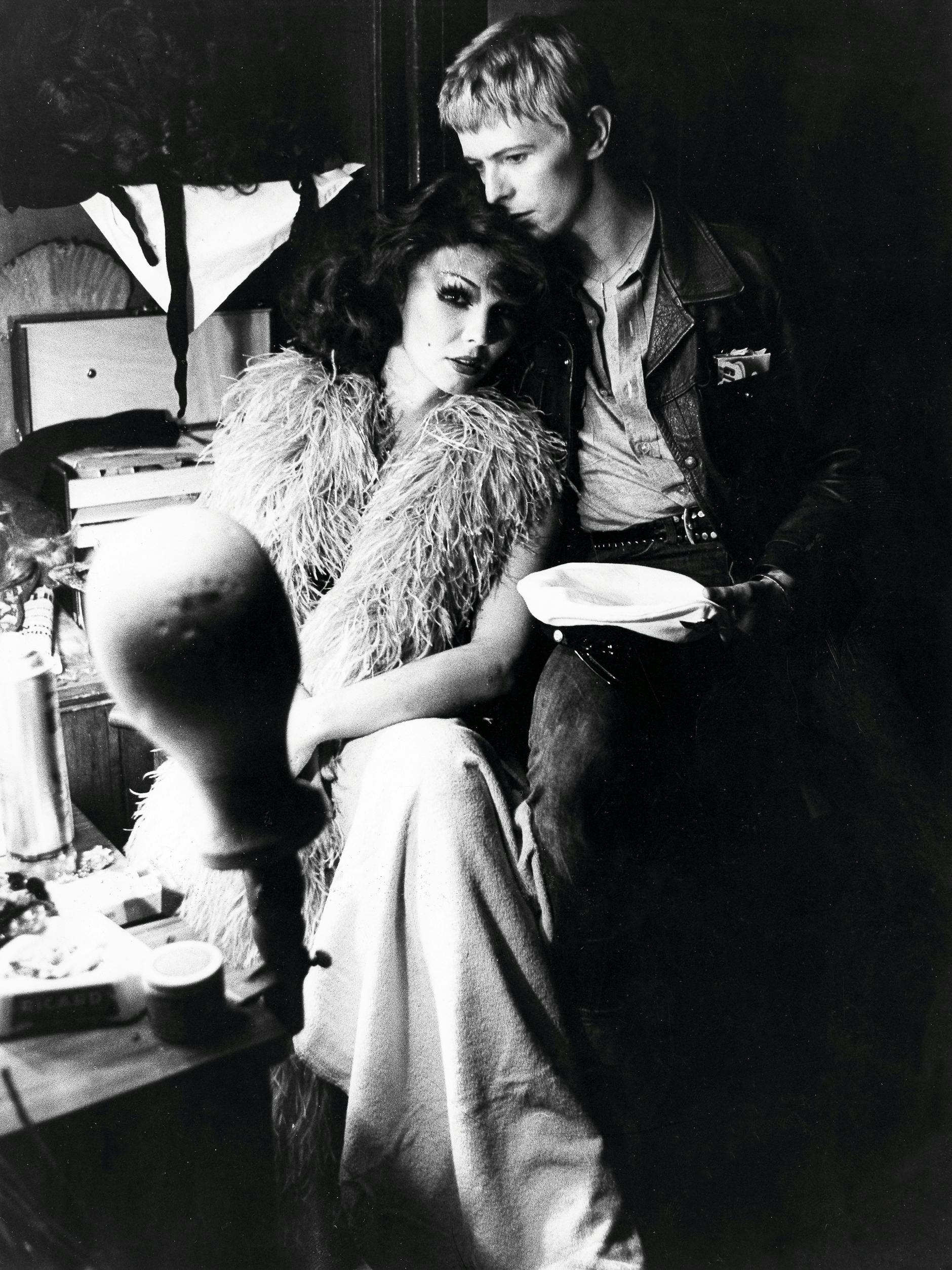 Romy Haag mit David Bowie, 1977.