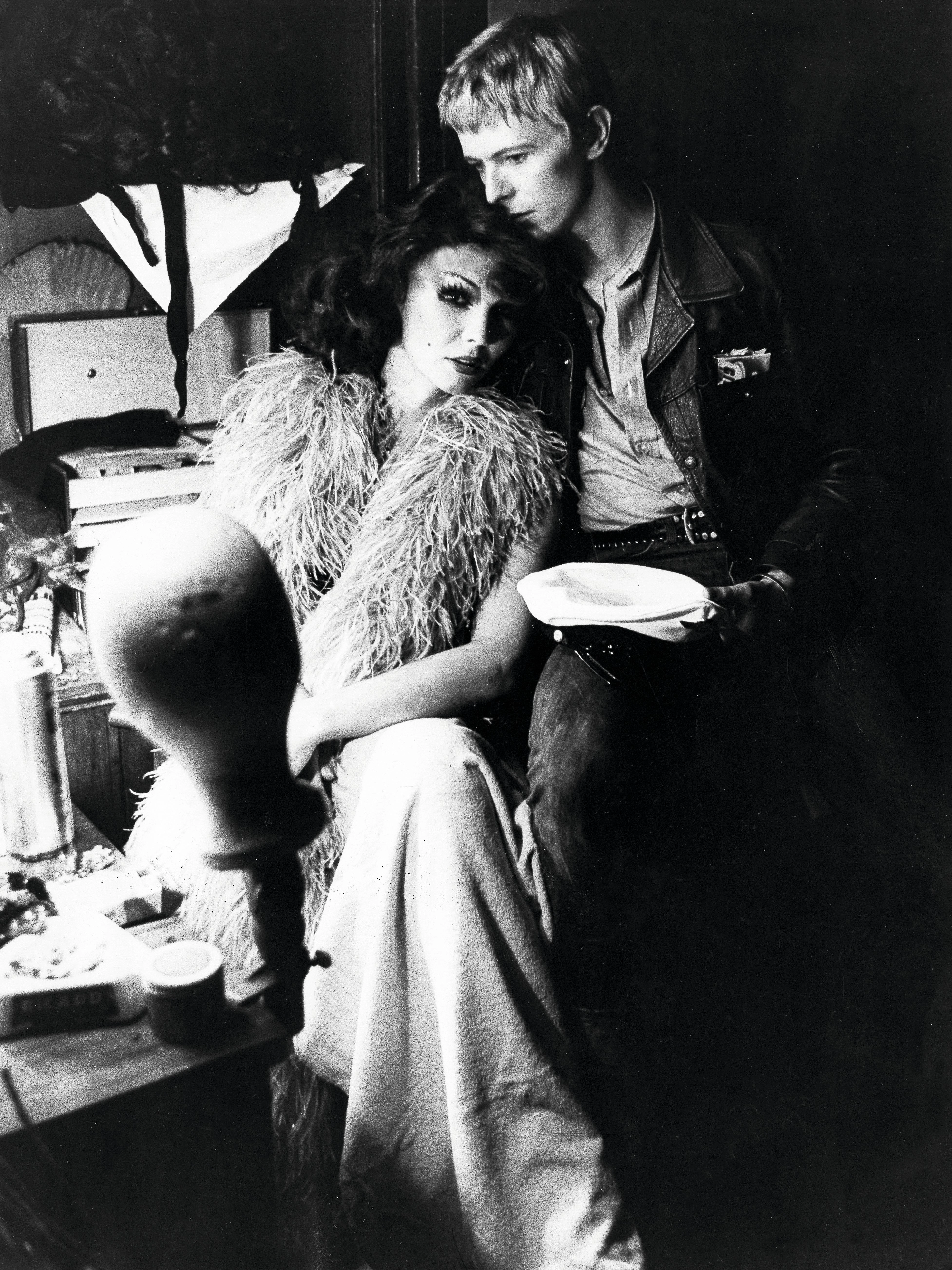 Romy Haag mit David Bowie, 1977.