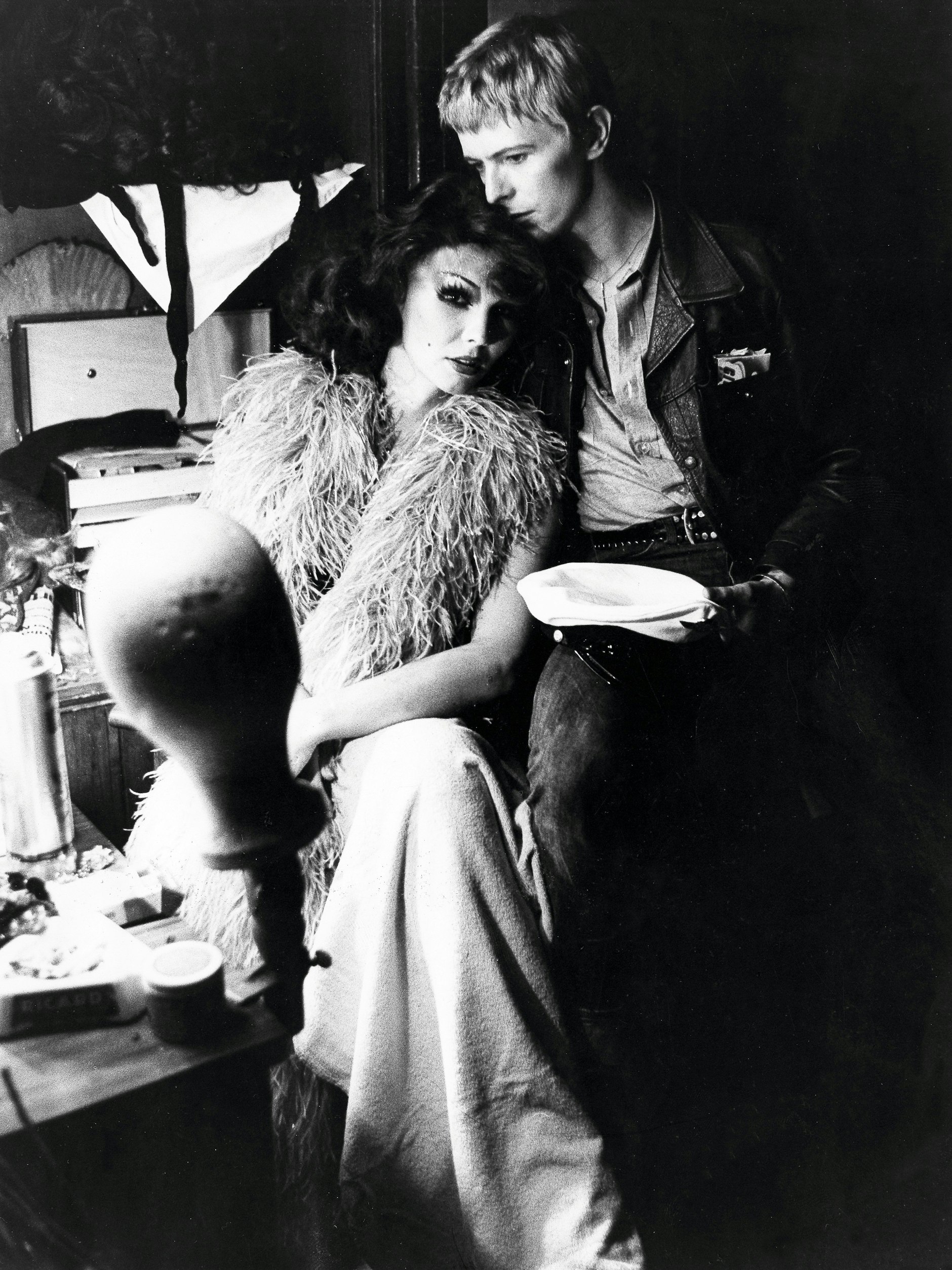 Romy Haag mit David Bowie, 1977.