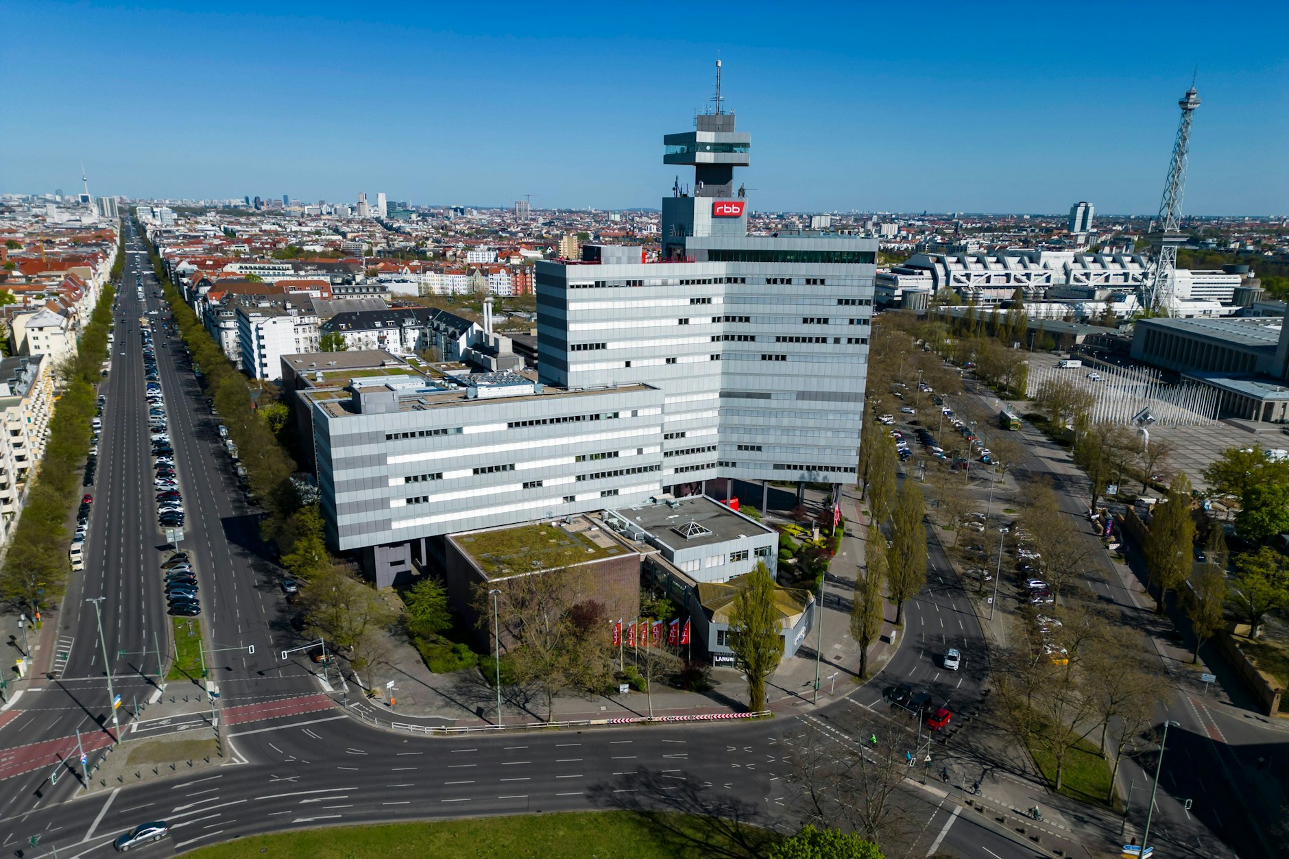 Das Gebäude des RBB in Berlin-Westend