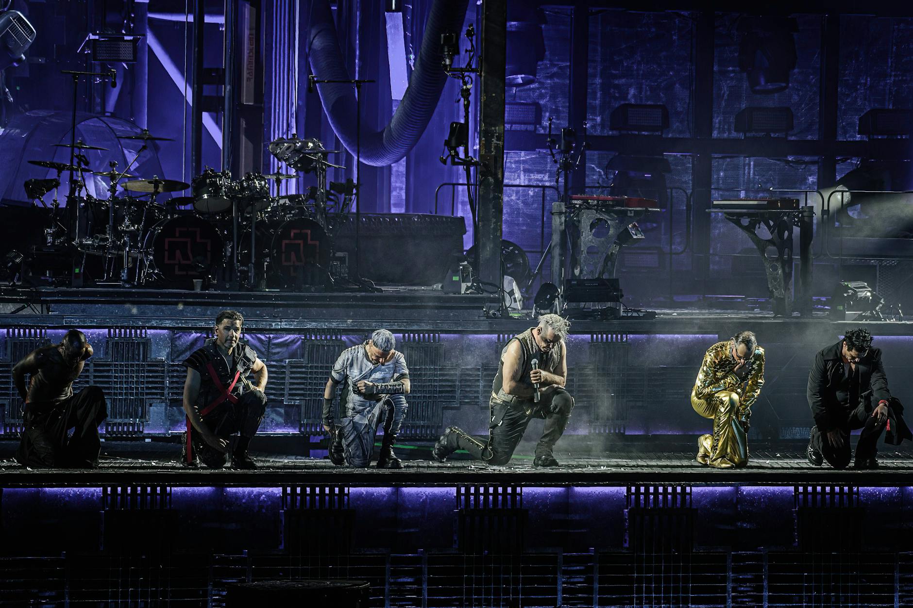 Sechs gleichberechtigte Mitglieder: Rammstein bei ihrem jüngsten Auftritt im dänischen Odense.