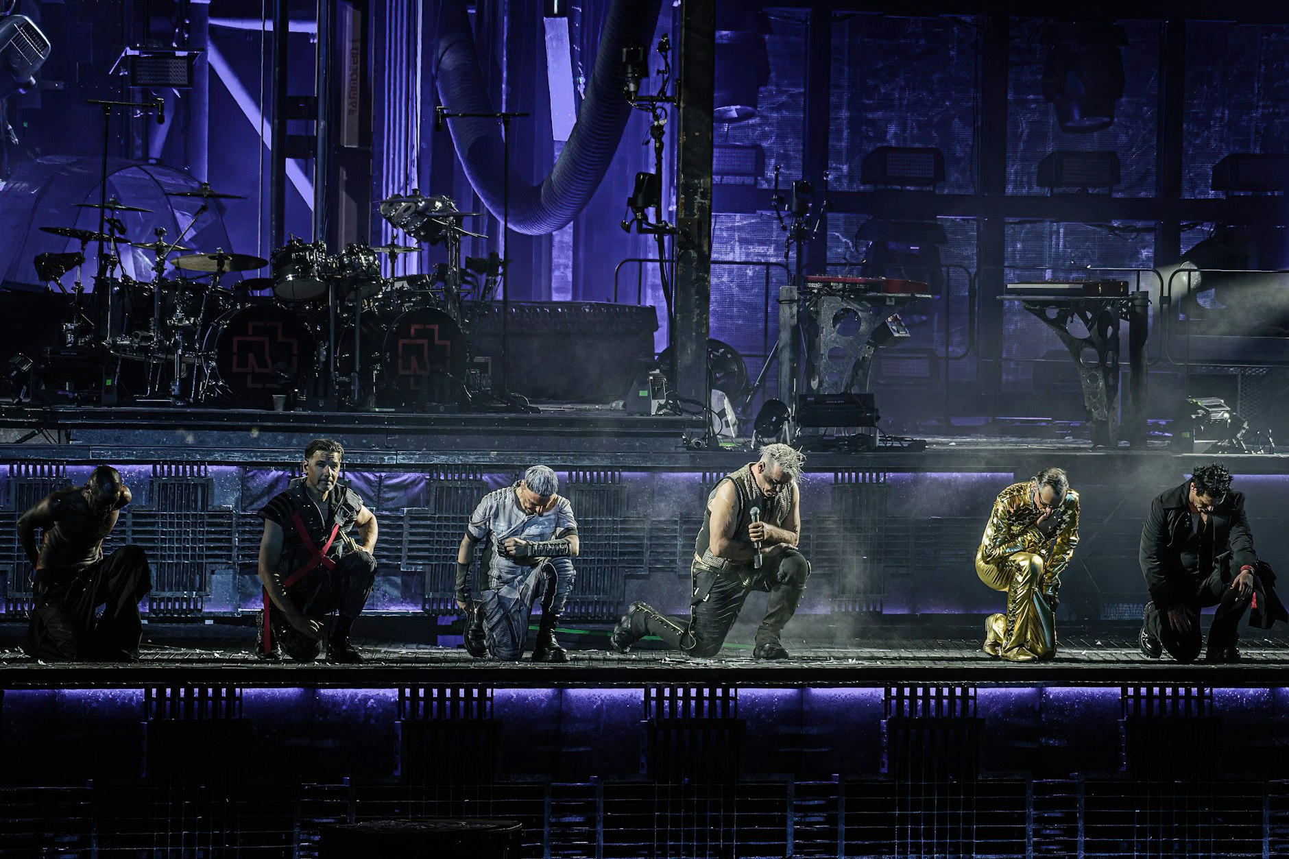 Sechs gleichberechtigte Mitglieder: Rammstein bei ihrem jüngsten Auftritt im dänischen Odense.