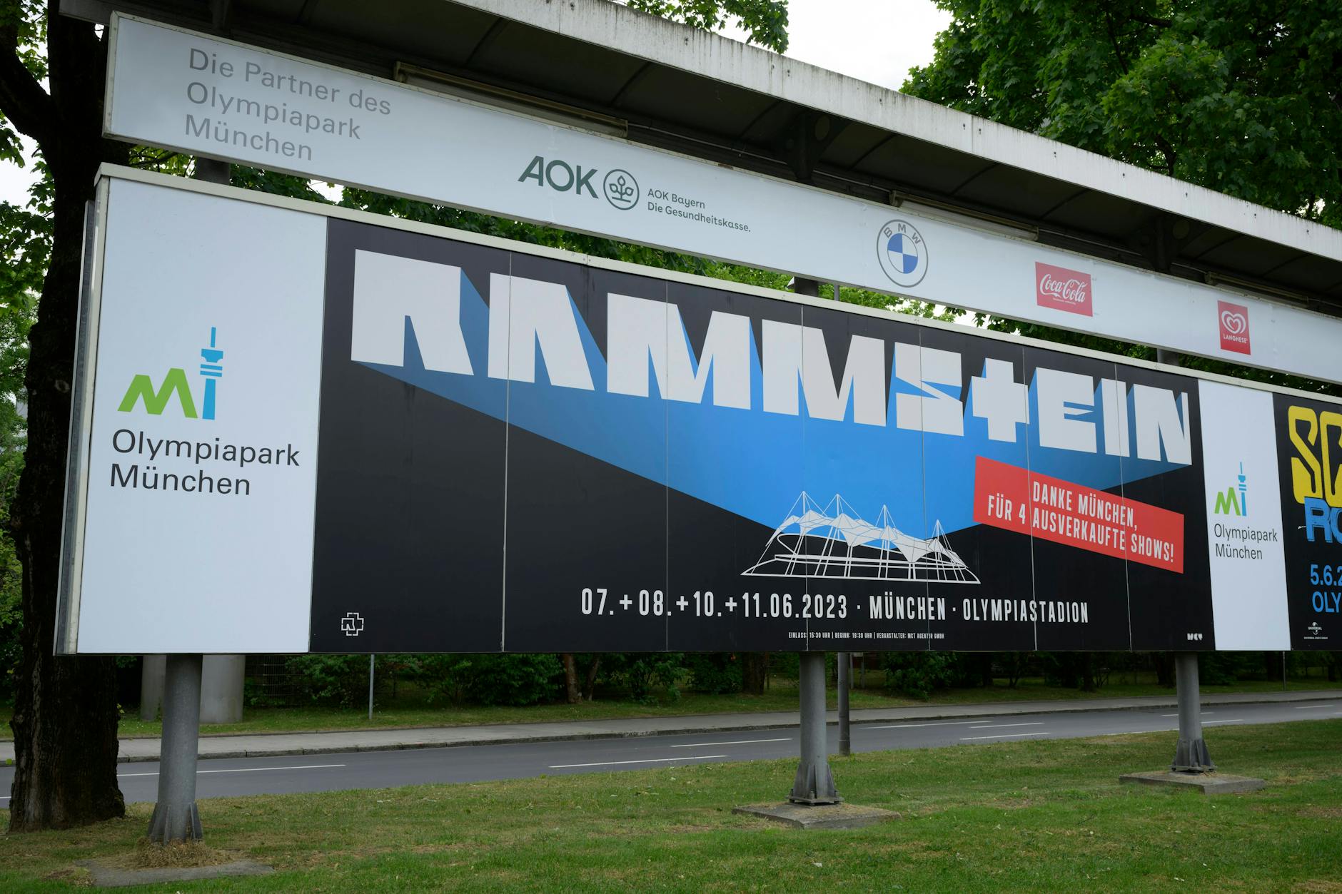 Bis jetzt fast immer ausverkauft: Werbung für vier Rammstein-Konzerte in München