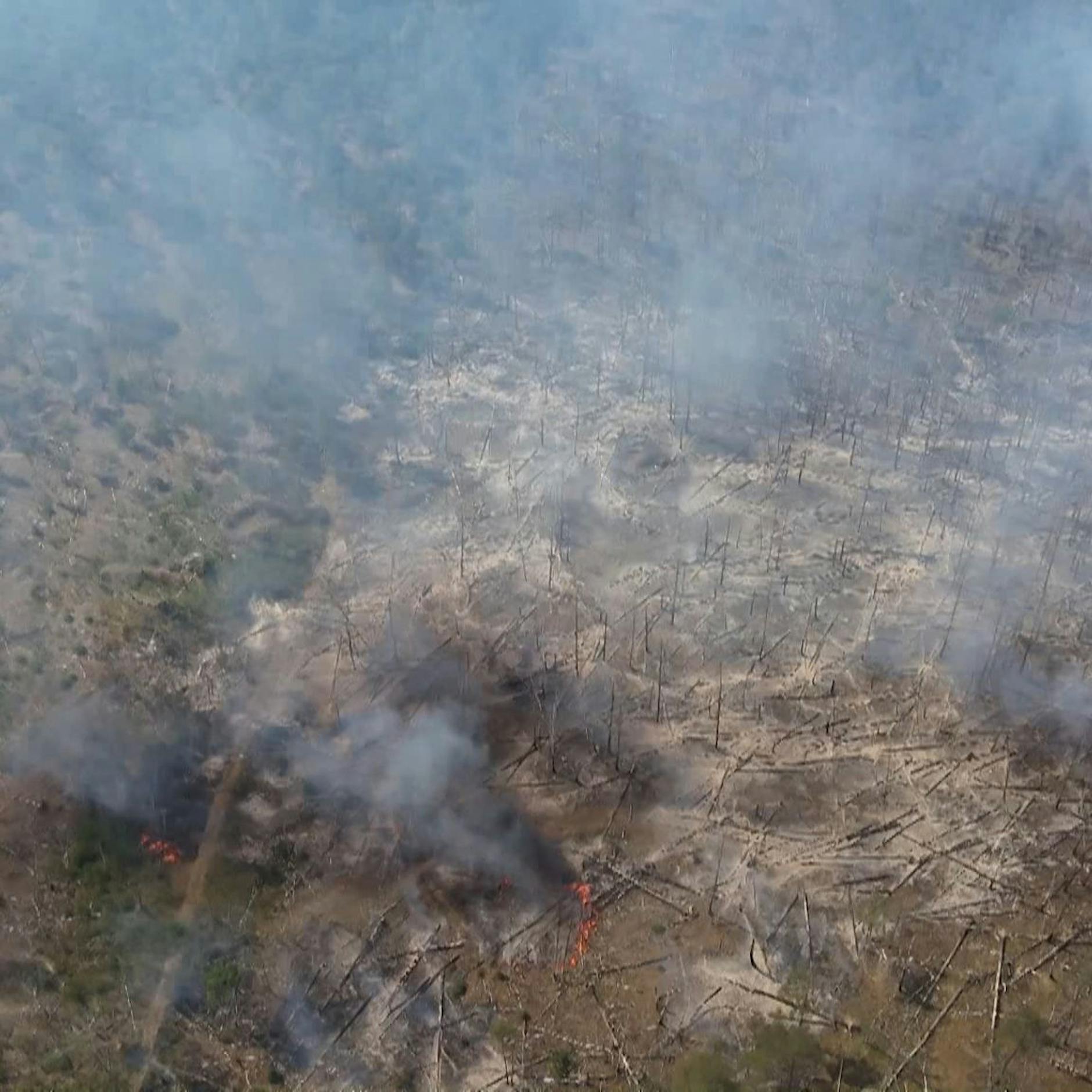 Feuer bei Jüterbog größer geworden: Drohne wird eingesetzt