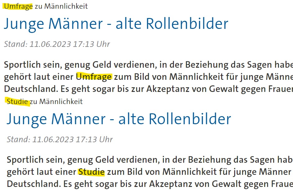 In der „Tagesschau“ wurde eine Umfrage zur Studie gemacht. 