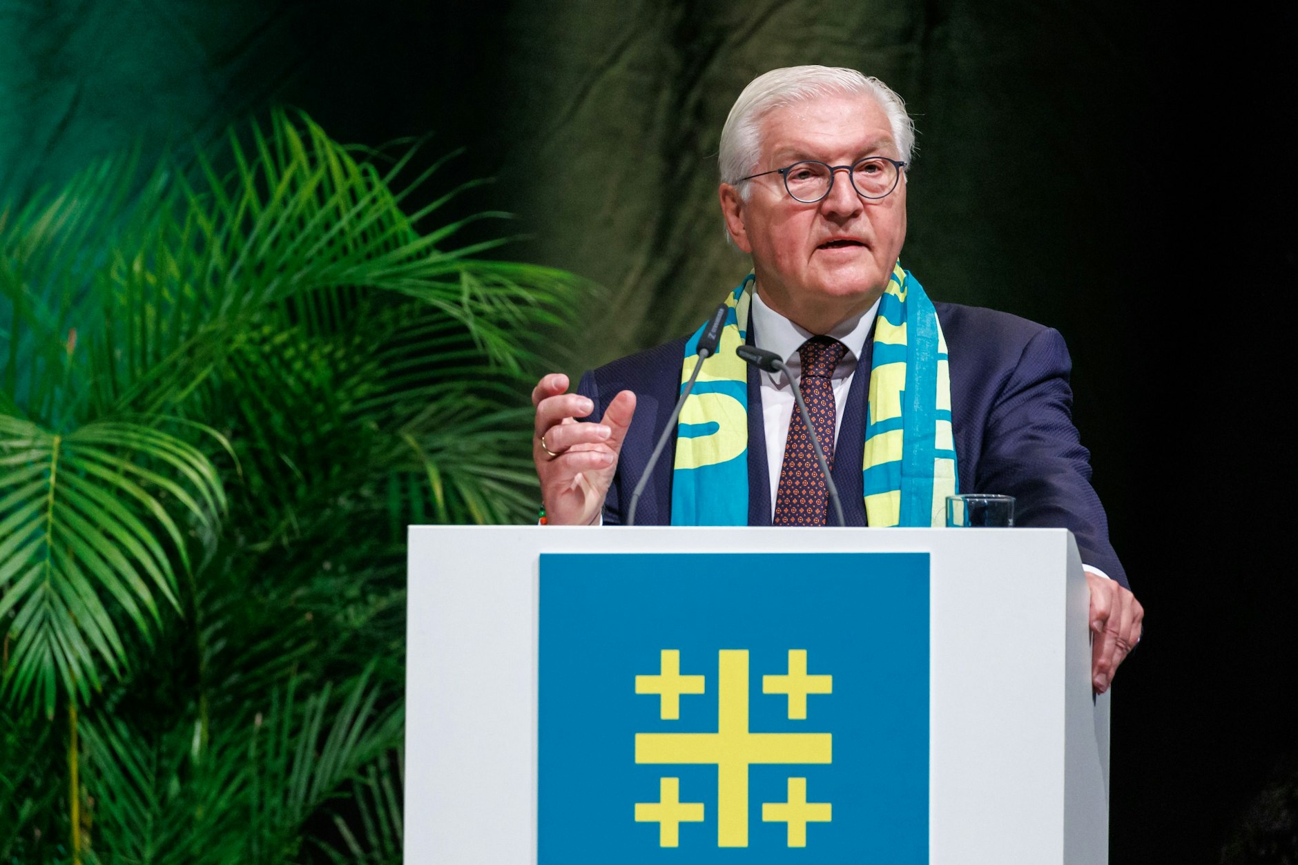 Bundespräsident Frank-Walter Steinmeier hält beim Deutschen Evangelischen Kirchentag eine Rede.